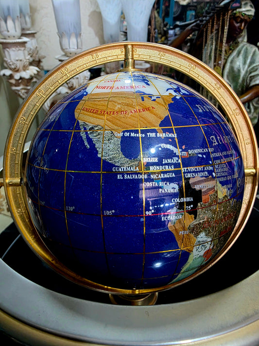 🌍 Globo Decorativo en Cobre – Elegancia Geográfica con Alma Clásica