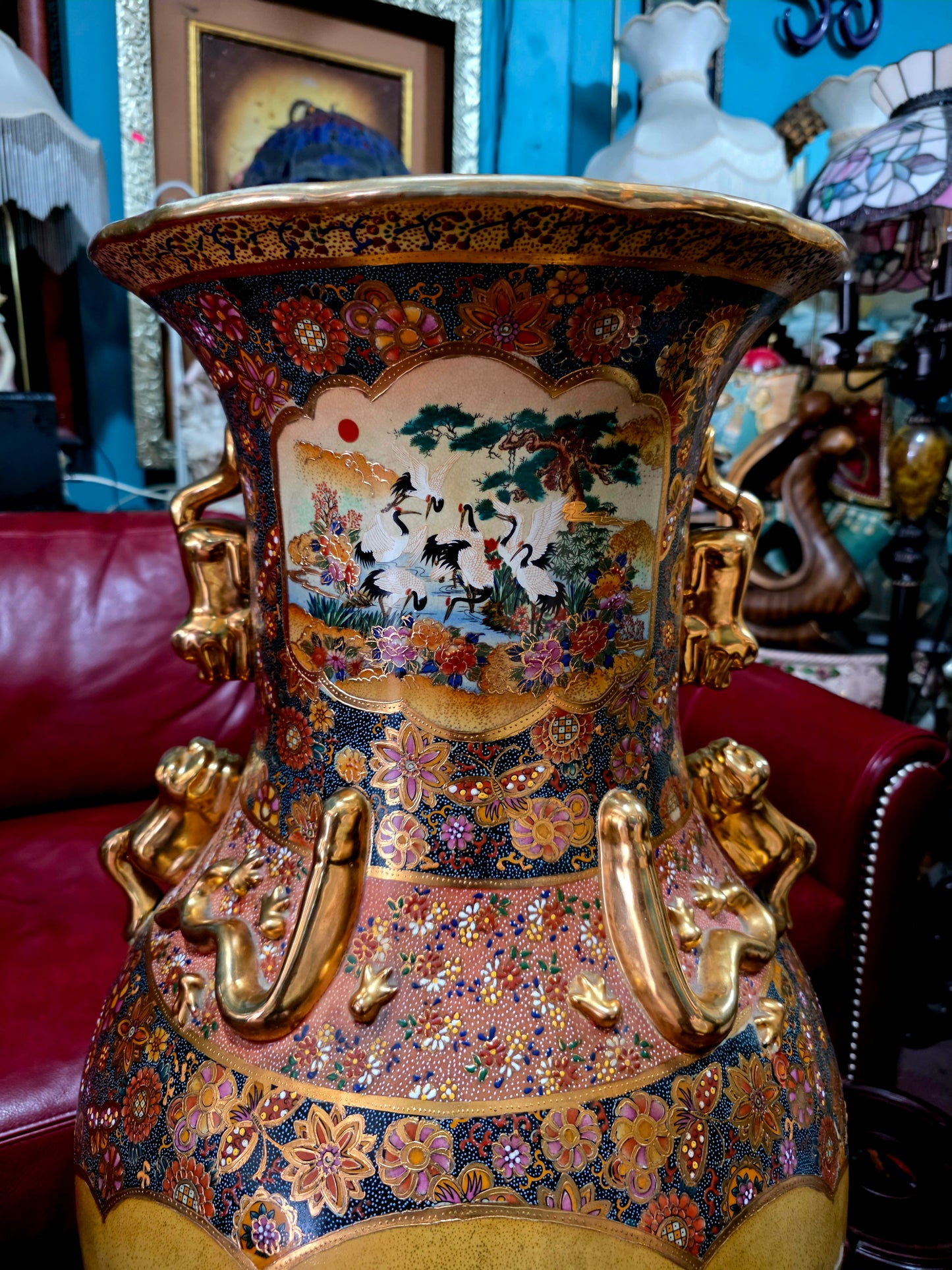 🎎🏮 🇨🇳 Jarron Imperial Satsuma – Arte Cerámico de Gran Escala🏮🎎🇨🇳