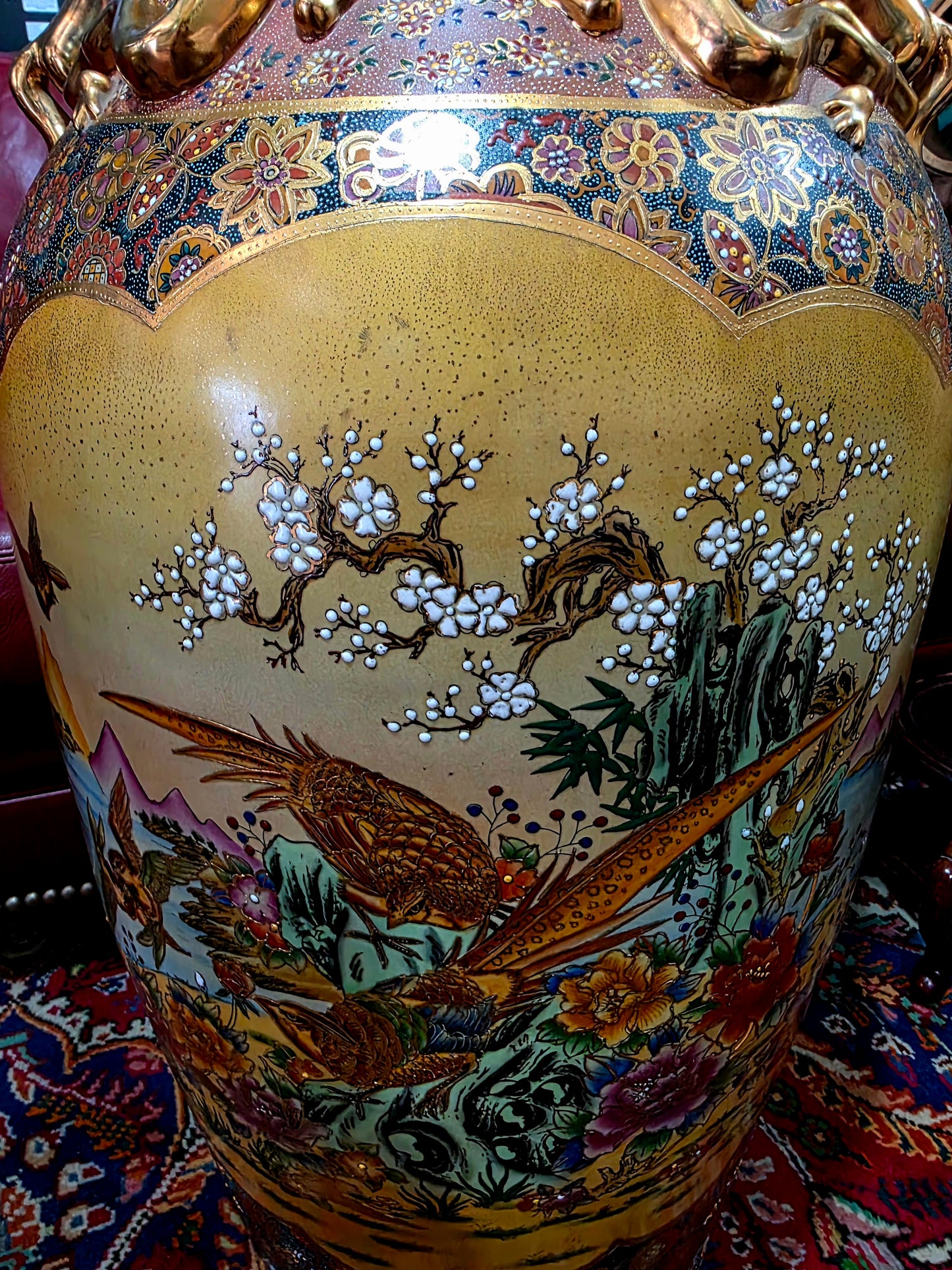 🎎🏮 🇨🇳 Jarron Imperial Satsuma – Arte Cerámico de Gran Escala🏮🎎🇨🇳