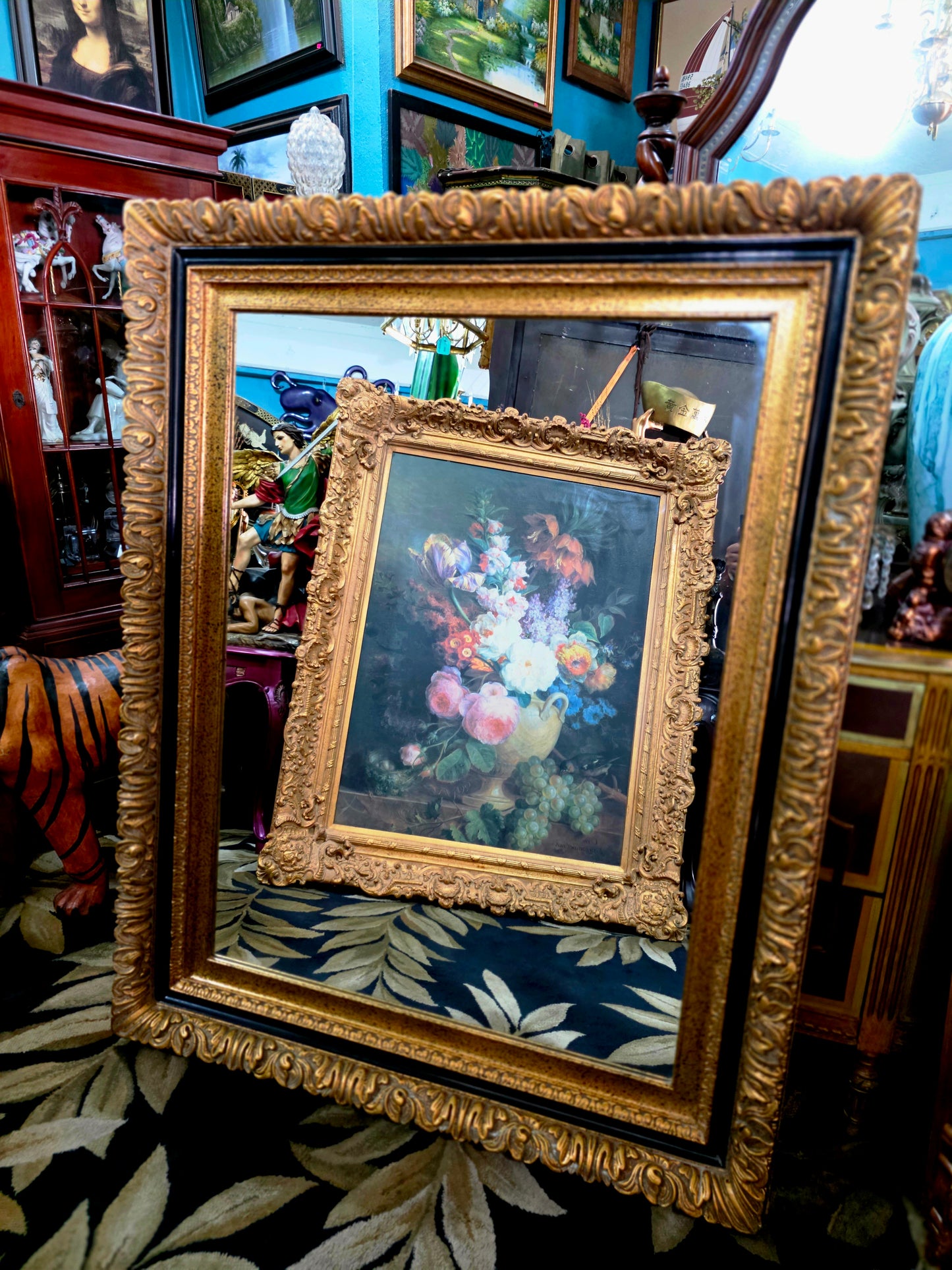 🪞🎗️ Espejo Clasico de Gran Formato – Elegancia Dorada que Enaltece el Espacio🎗️🪞