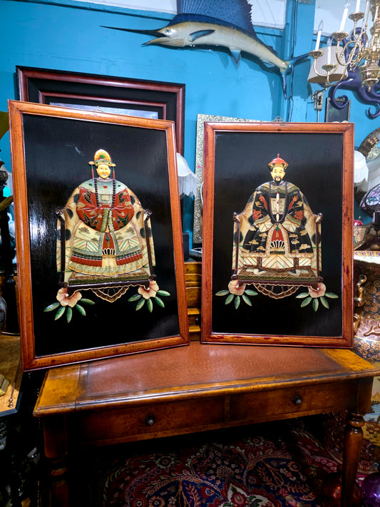 🇨🇳 Cuadros De Emperador Y Emperatriz elaborados en Jade: Retratos Imperiales Chinos 🇨🇳