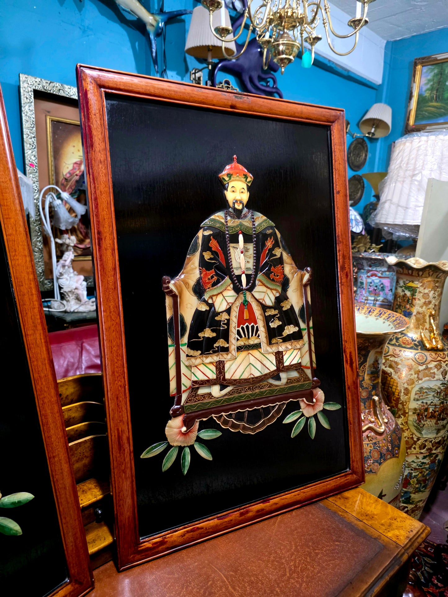 🇨🇳 Cuadros De Emperador Y Emperatriz elaborados en Jade: Retratos Imperiales Chinos 🇨🇳