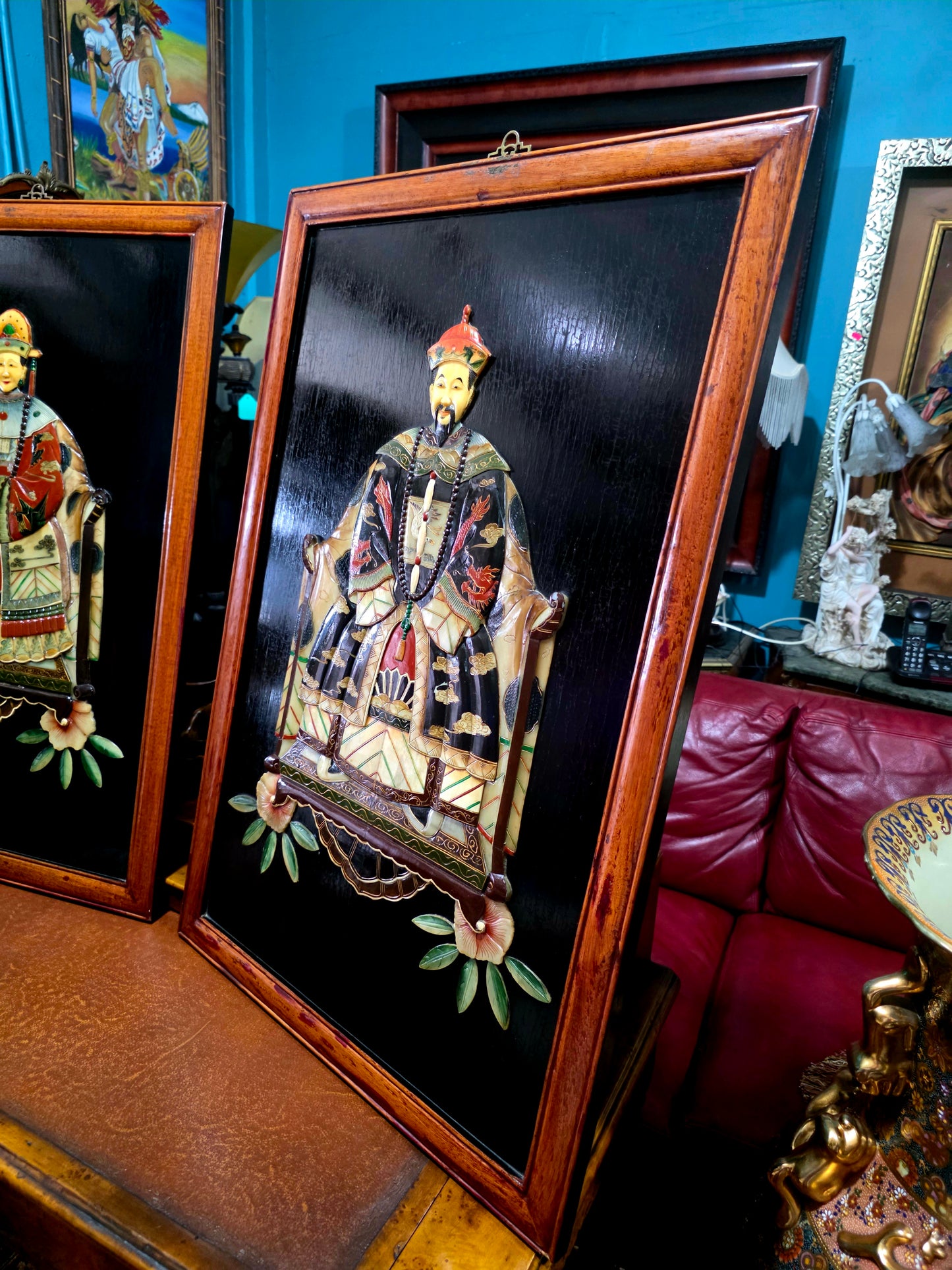 🇨🇳 Cuadros De Emperador Y Emperatriz elaborados en Jade: Retratos Imperiales Chinos 🇨🇳