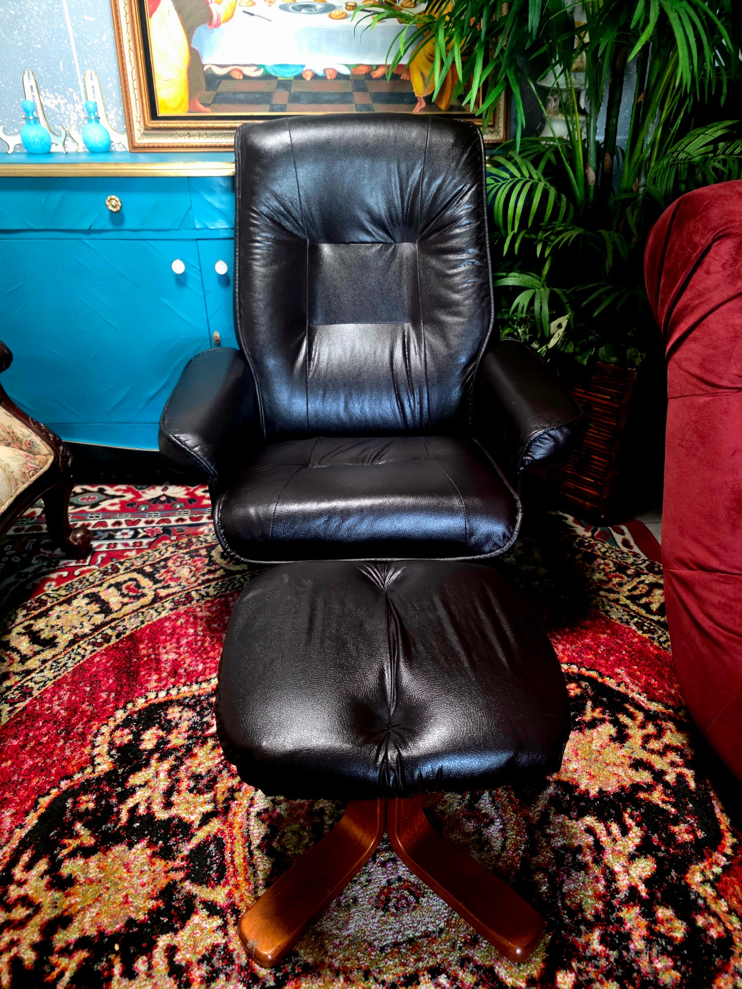 🖤 Stressless Recliners en Vinipiel Negra — Duo de Confort Escandinavo Sillones Reclinables