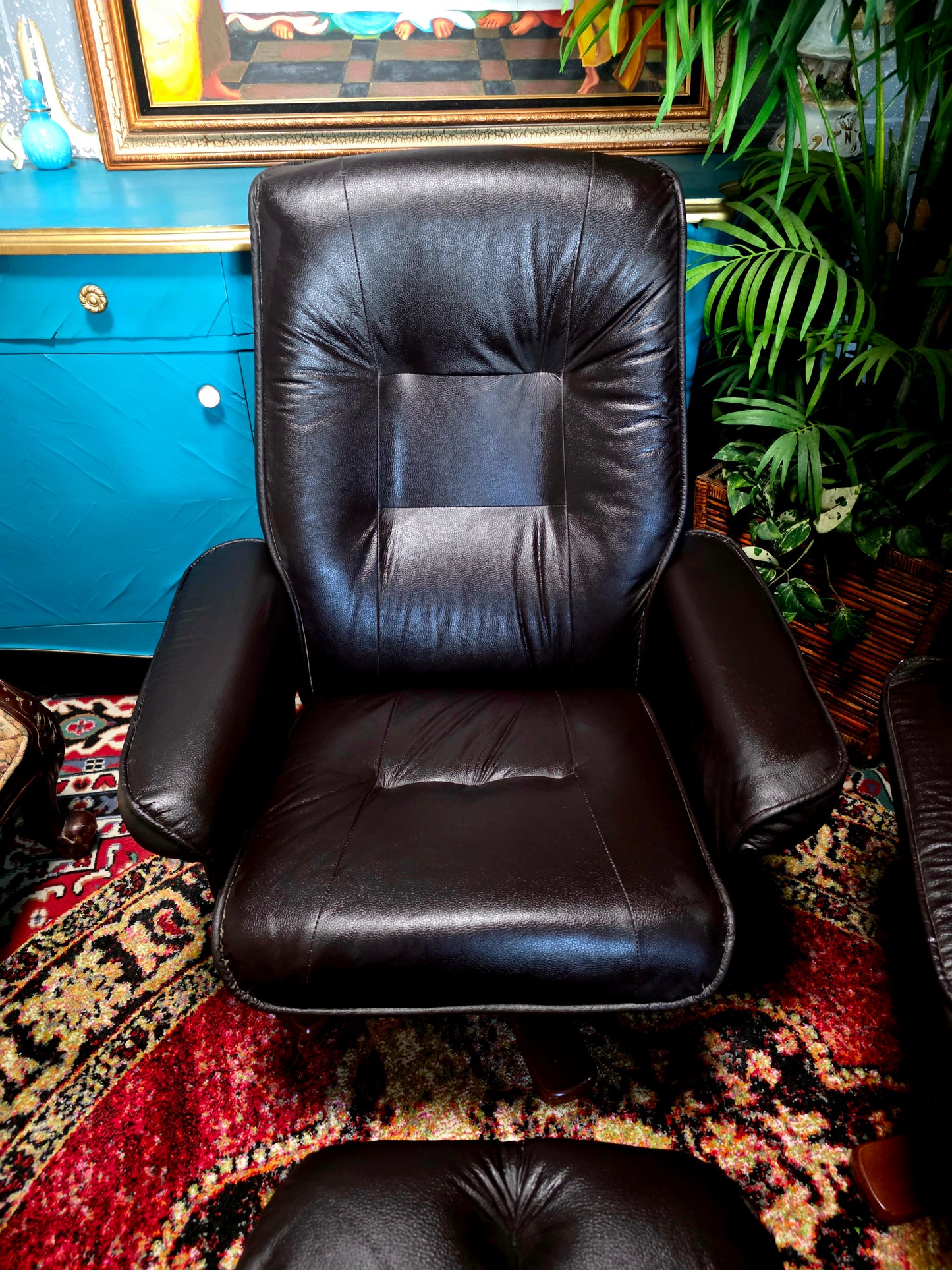 🖤 Stressless Recliners en Vinipiel Negra — Duo de Confort Escandinavo Sillones Reclinables