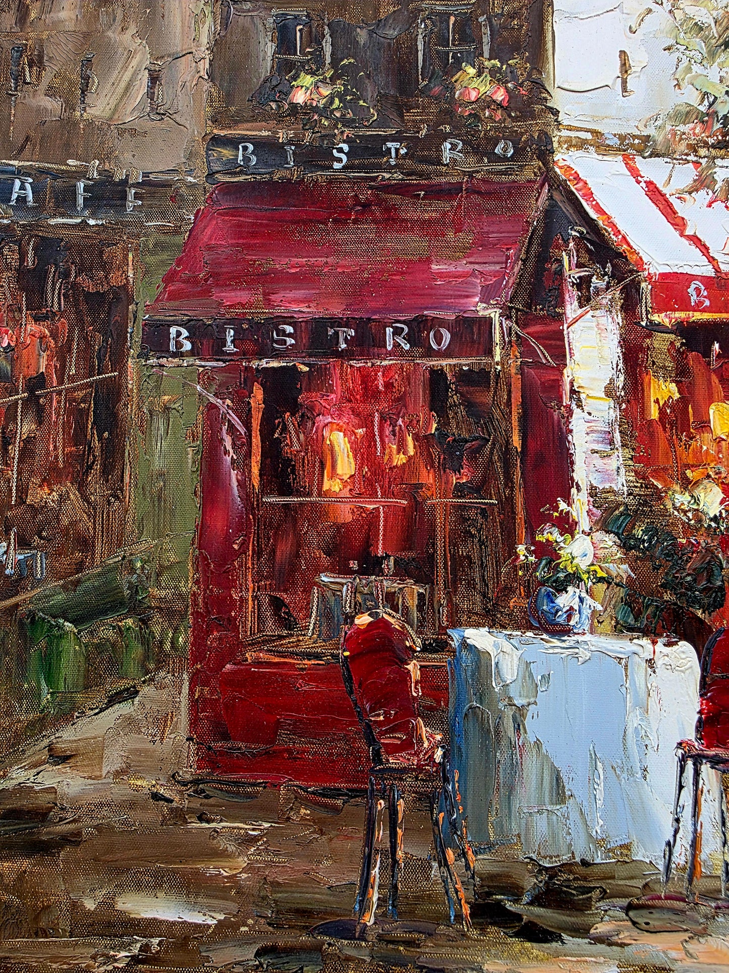 🌺🎨 Escena de cafe parisino en tonos calidos y romanticos🖌️🎨