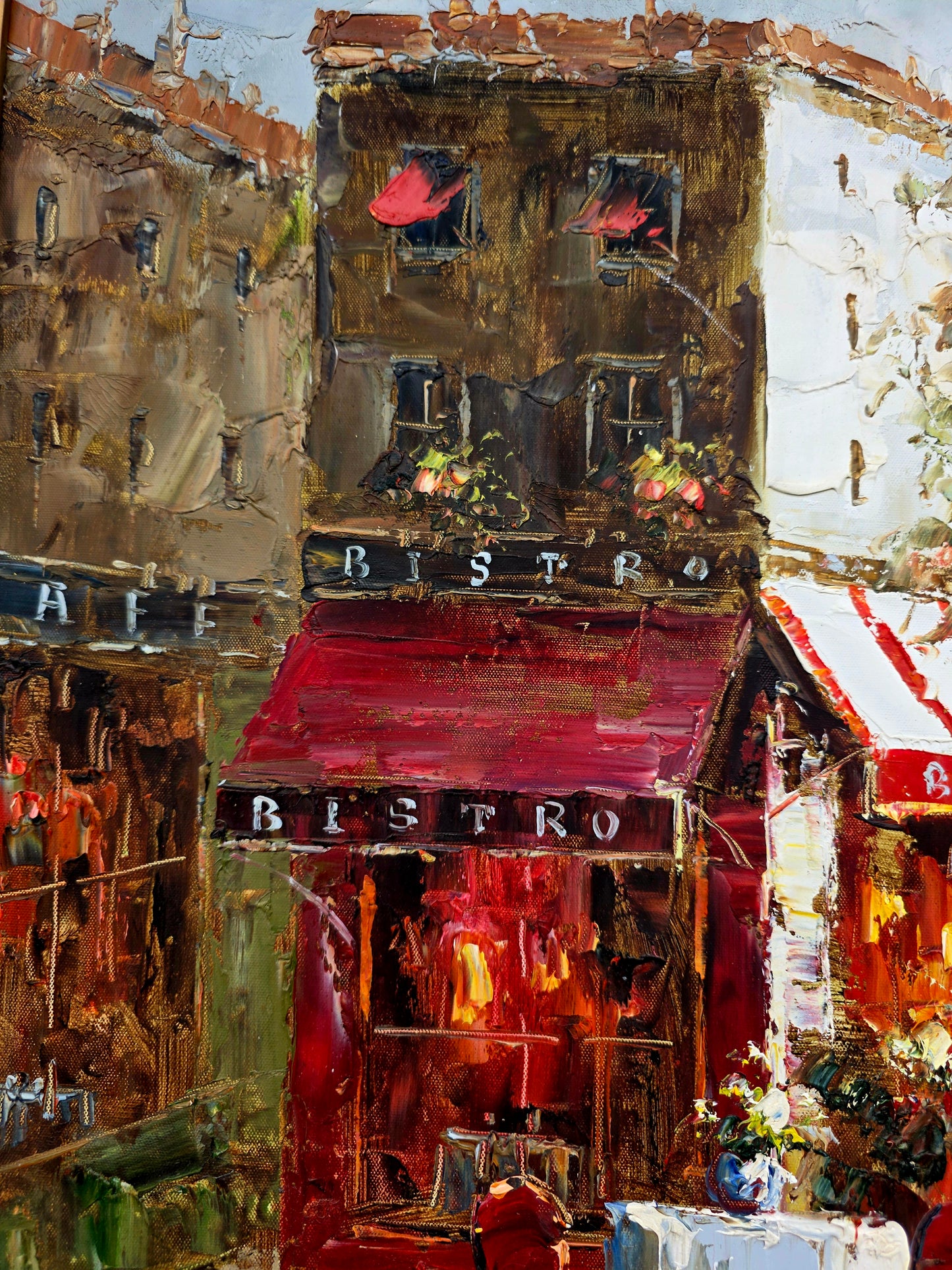 🌺🎨 Escena de cafe parisino en tonos calidos y romanticos🖌️🎨