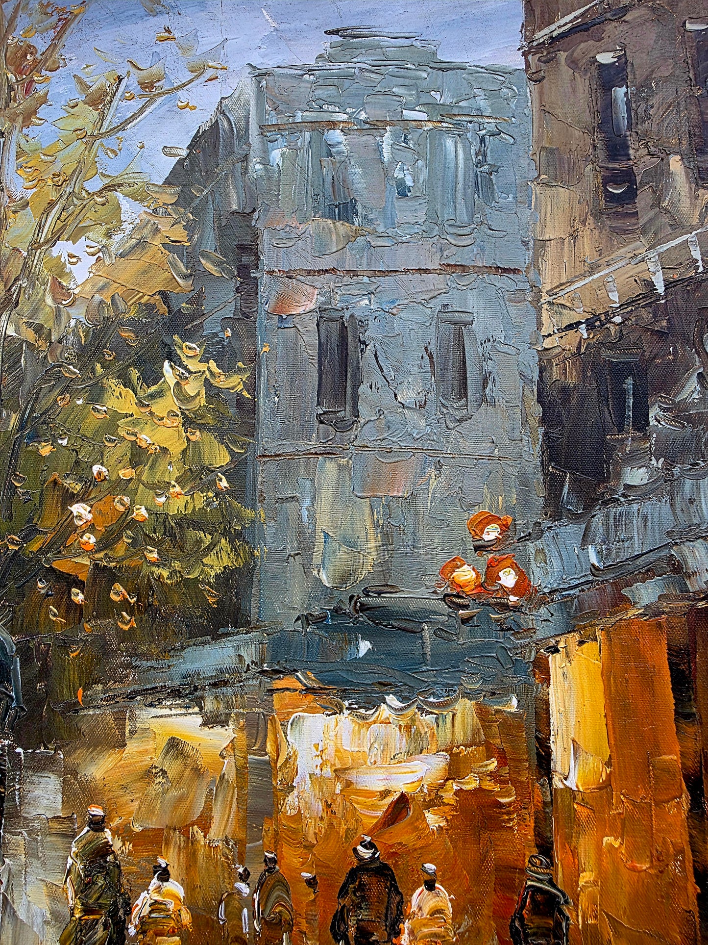 🌺🎨 Escena Urbana Europea en Técnica Impresionista🖌️🎨