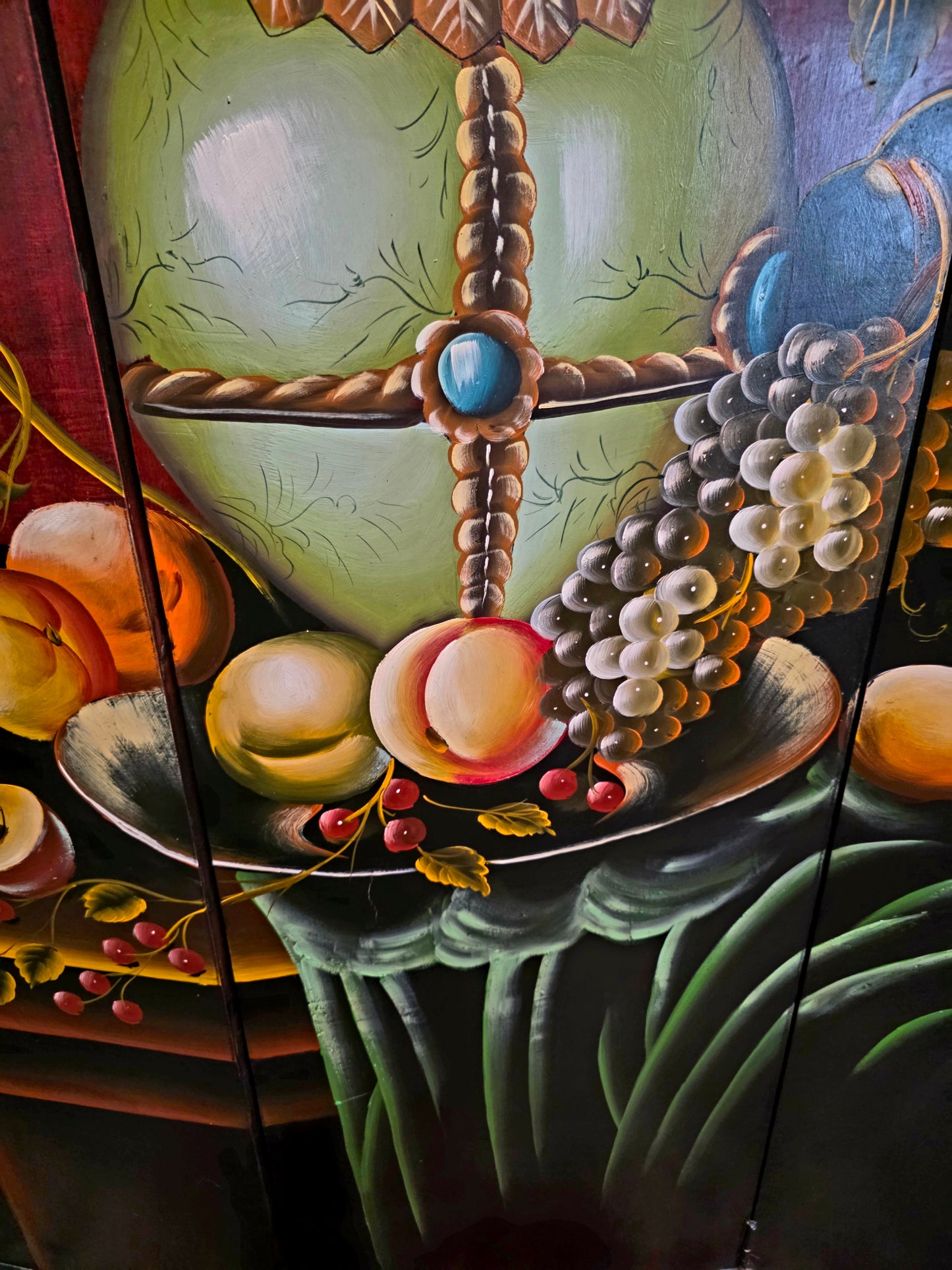 🌺🔱 Biombo / Separador de Ambientes Pintado a Mano – Obra de Arte Funcional 🖌️🎨