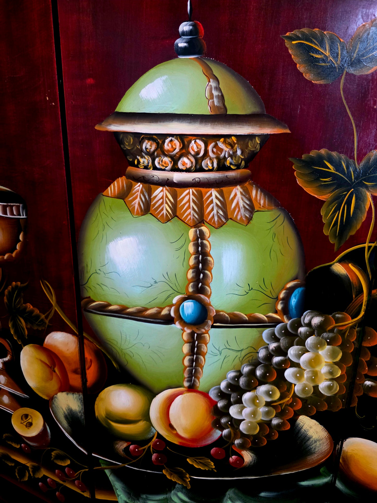 🌺🔱 Biombo / Separador de Ambientes Pintado a Mano – Obra de Arte Funcional 🖌️🎨