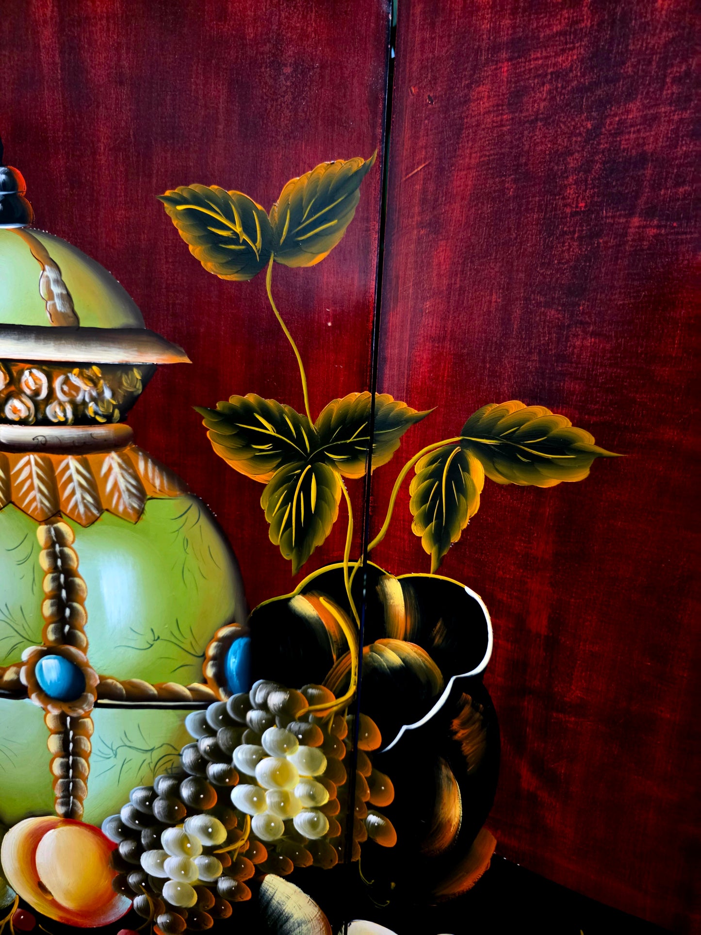 🌺🔱 Biombo / Separador de Ambientes Pintado a Mano – Obra de Arte Funcional 🖌️🎨