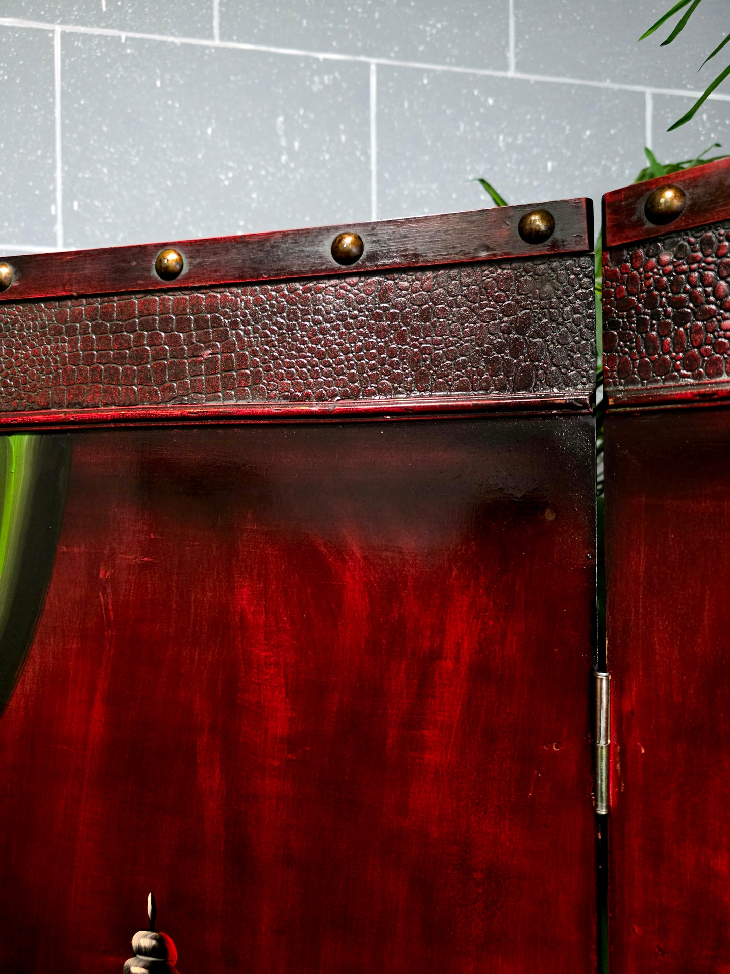 🌺🔱 Biombo / Separador de Ambientes Pintado a Mano – Obra de Arte Funcional 🖌️🎨