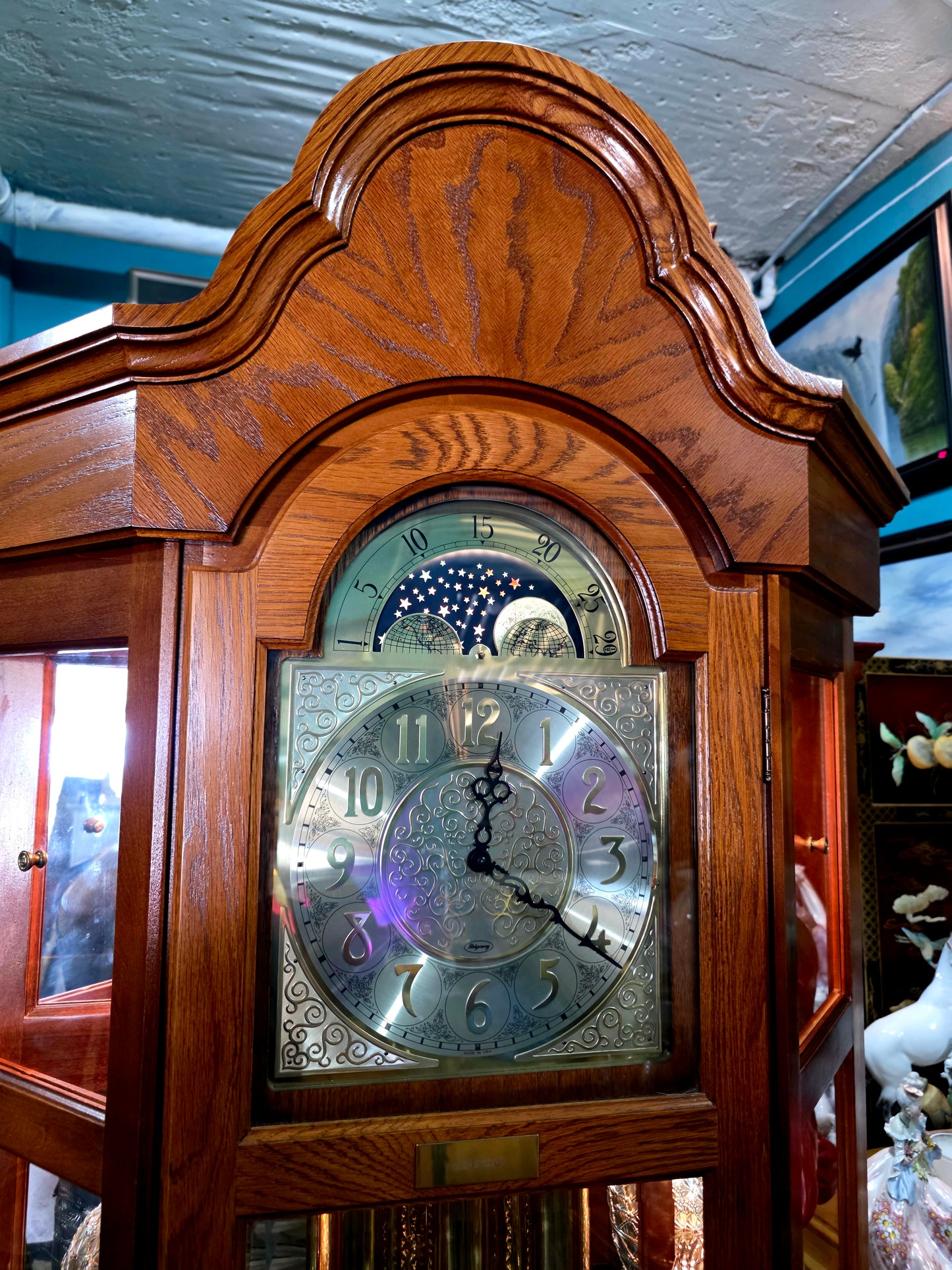 🕰️ Reloj de pie Ridgeway con placa grabada “LACAYO” — Elegancia atemporal y presencia majestuosa 🇺🇸✨