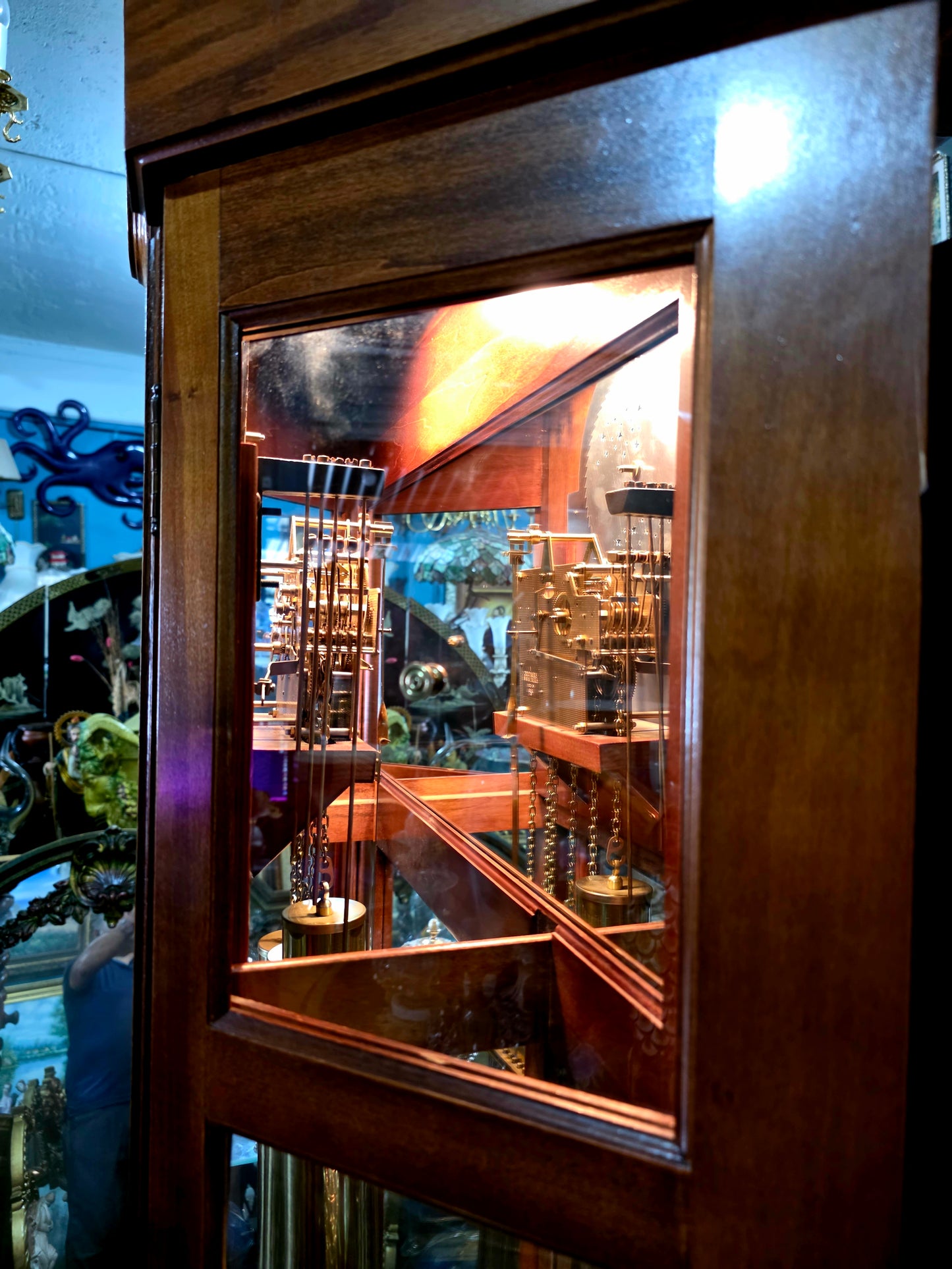 🕰️ Reloj de pie Ridgeway con placa grabada “LACAYO” — Elegancia atemporal y presencia majestuosa 🇺🇸✨