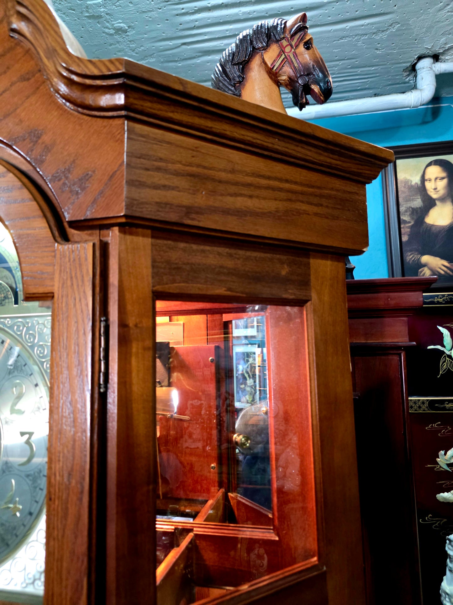 🕰️ Reloj de pie Ridgeway con placa grabada “LACAYO” — Elegancia atemporal y presencia majestuosa 🇺🇸✨