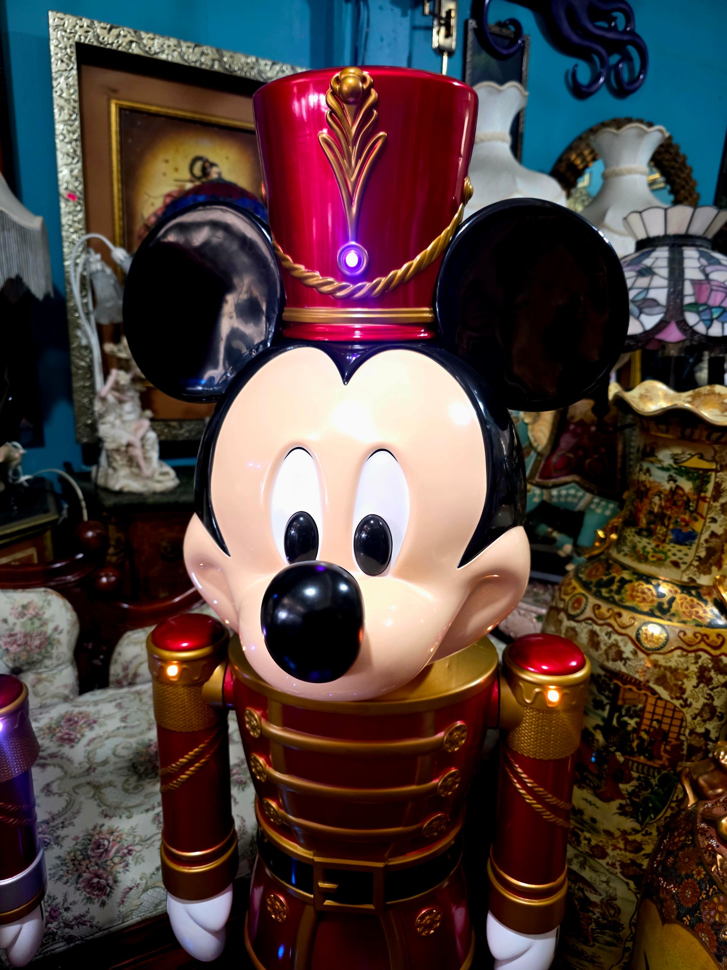 🎄❄️🎄 ✨ Par de Cascanueces Disney: Mickey y Minnie en versión festiva monumental 🎄❄️🎅