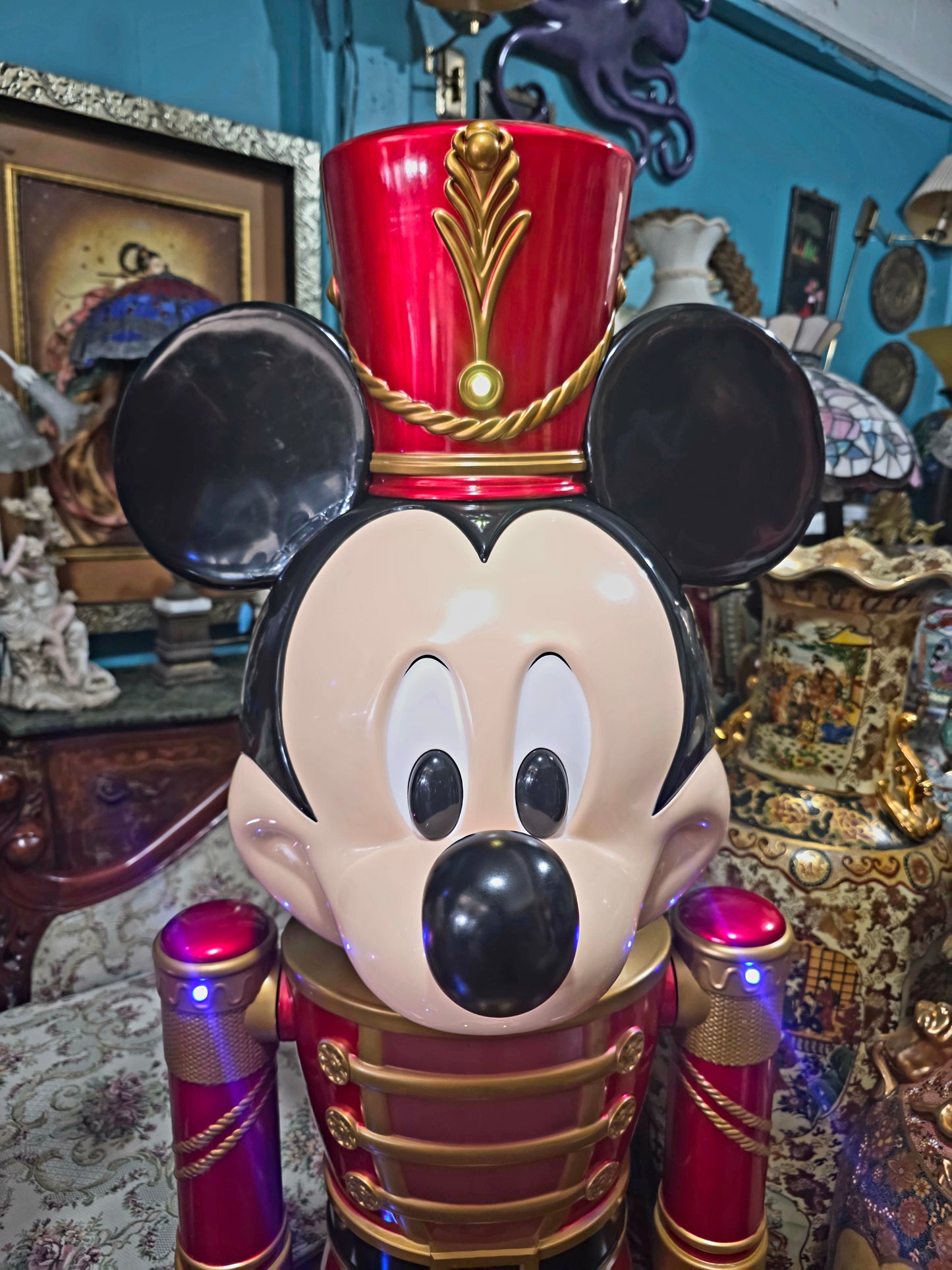 🎄❄️🎄 ✨ Par de Cascanueces Disney: Mickey y Minnie en versión festiva monumental 🎄❄️🎅