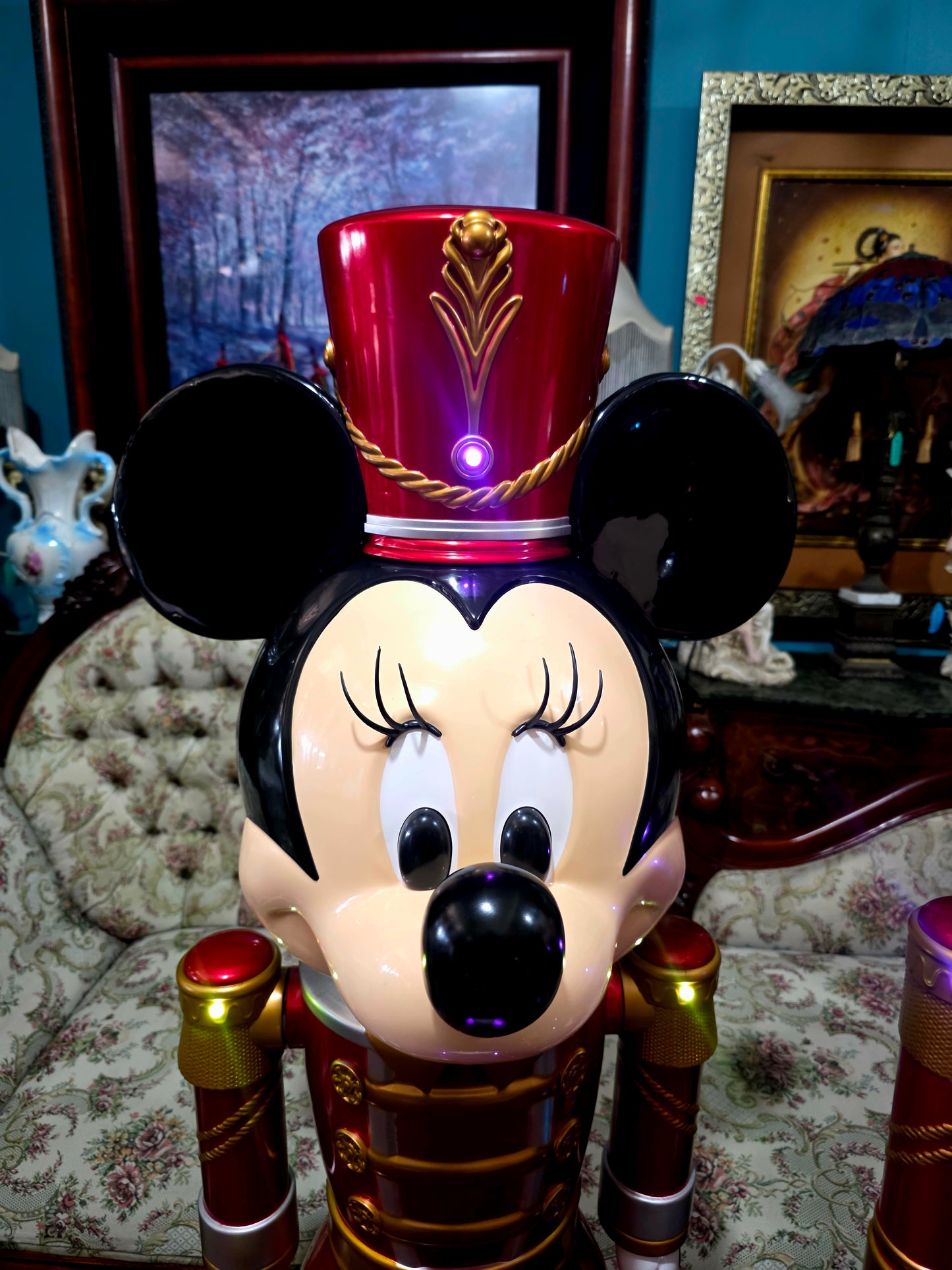 🎄❄️🎄 ✨ Par de Cascanueces Disney: Mickey y Minnie en versión festiva monumental 🎄❄️🎅