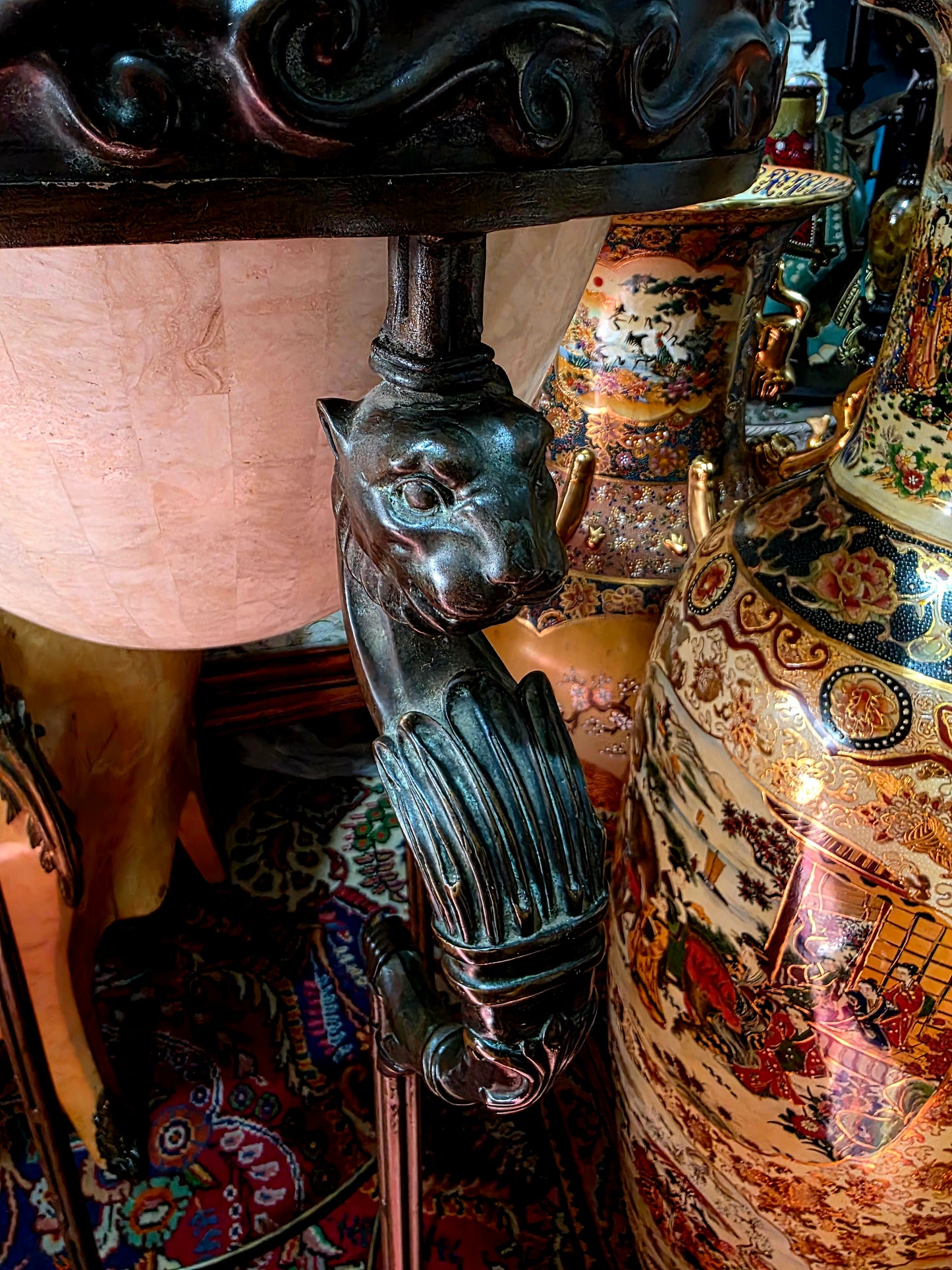 🎉Pedestal de bronce y alabastro de lujo🎉