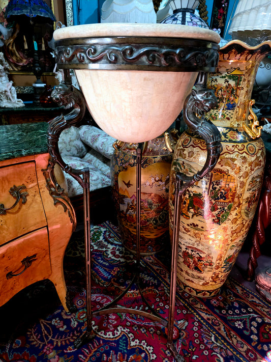 🎉Pedestal de bronce y alabastro de lujo🎉