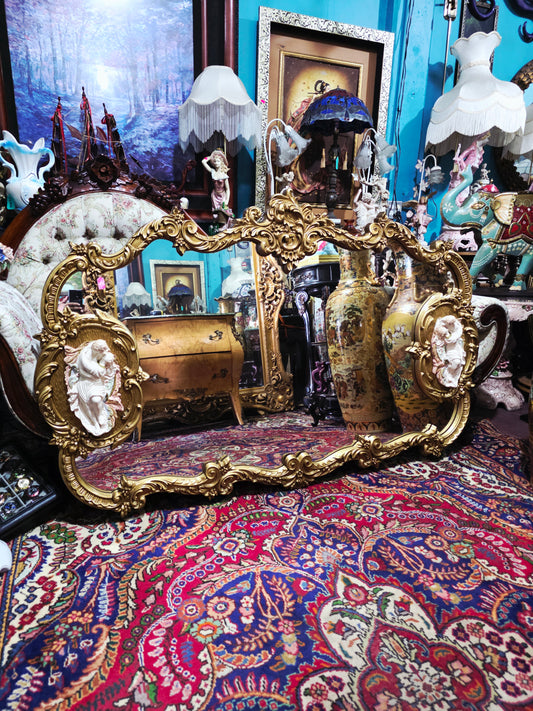 🩷Espejo Rococo Con Decoración de Romeo Y Julieta🩷