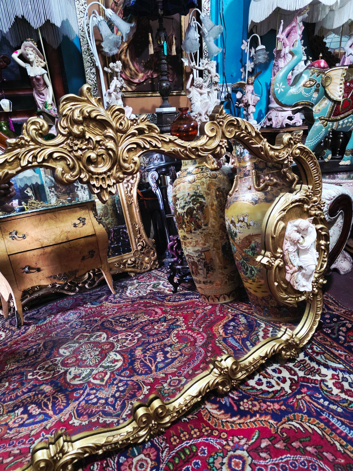 🩷Espejo Rococo Con Decoración de Romeo Y Julieta🩷