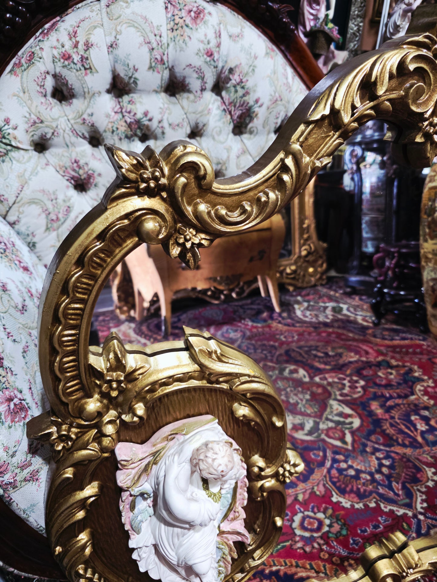 🩷Espejo Rococo Con Decoración de Romeo Y Julieta🩷