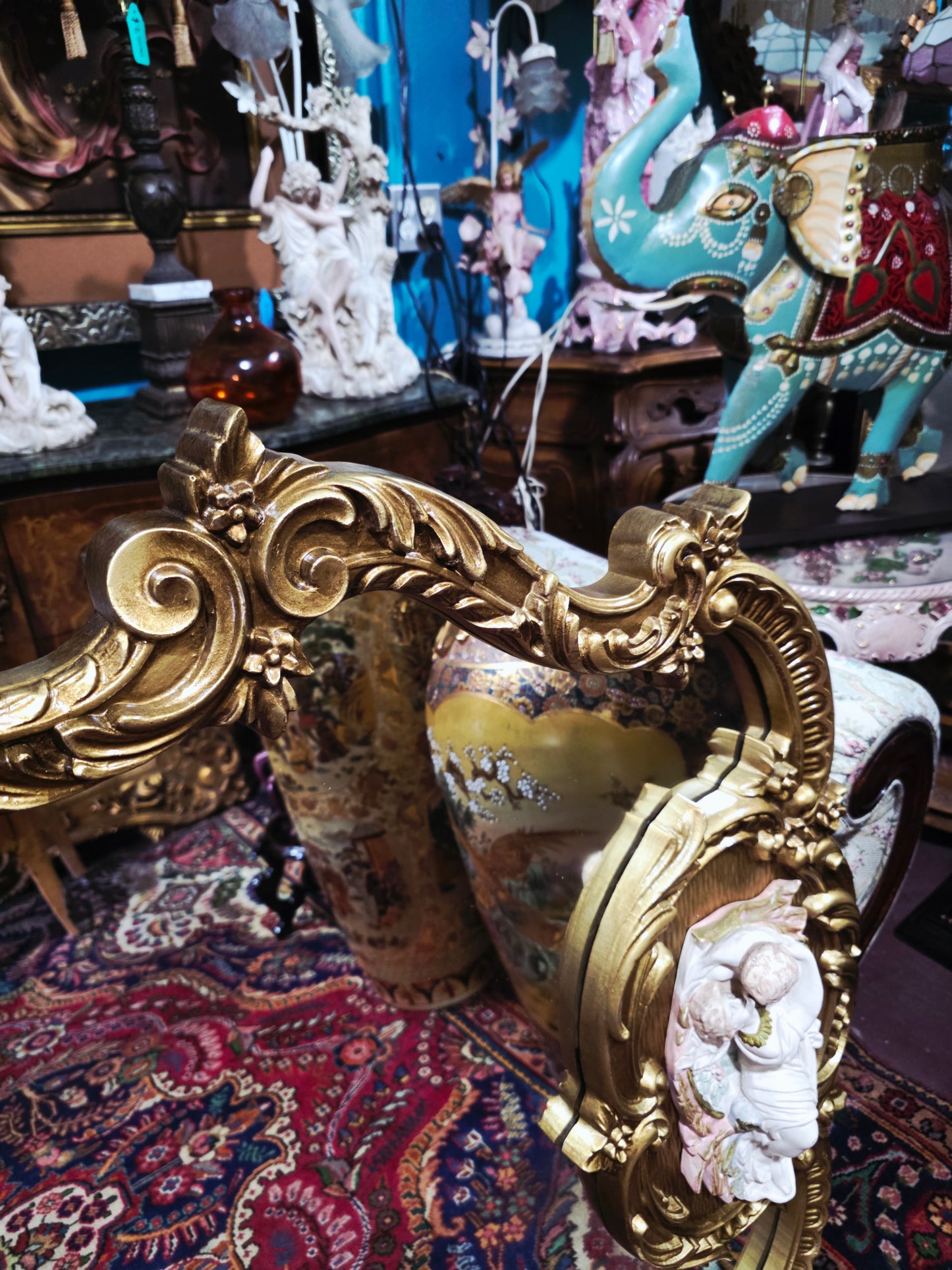 🩷Espejo Rococo Con Decoración de Romeo Y Julieta🩷