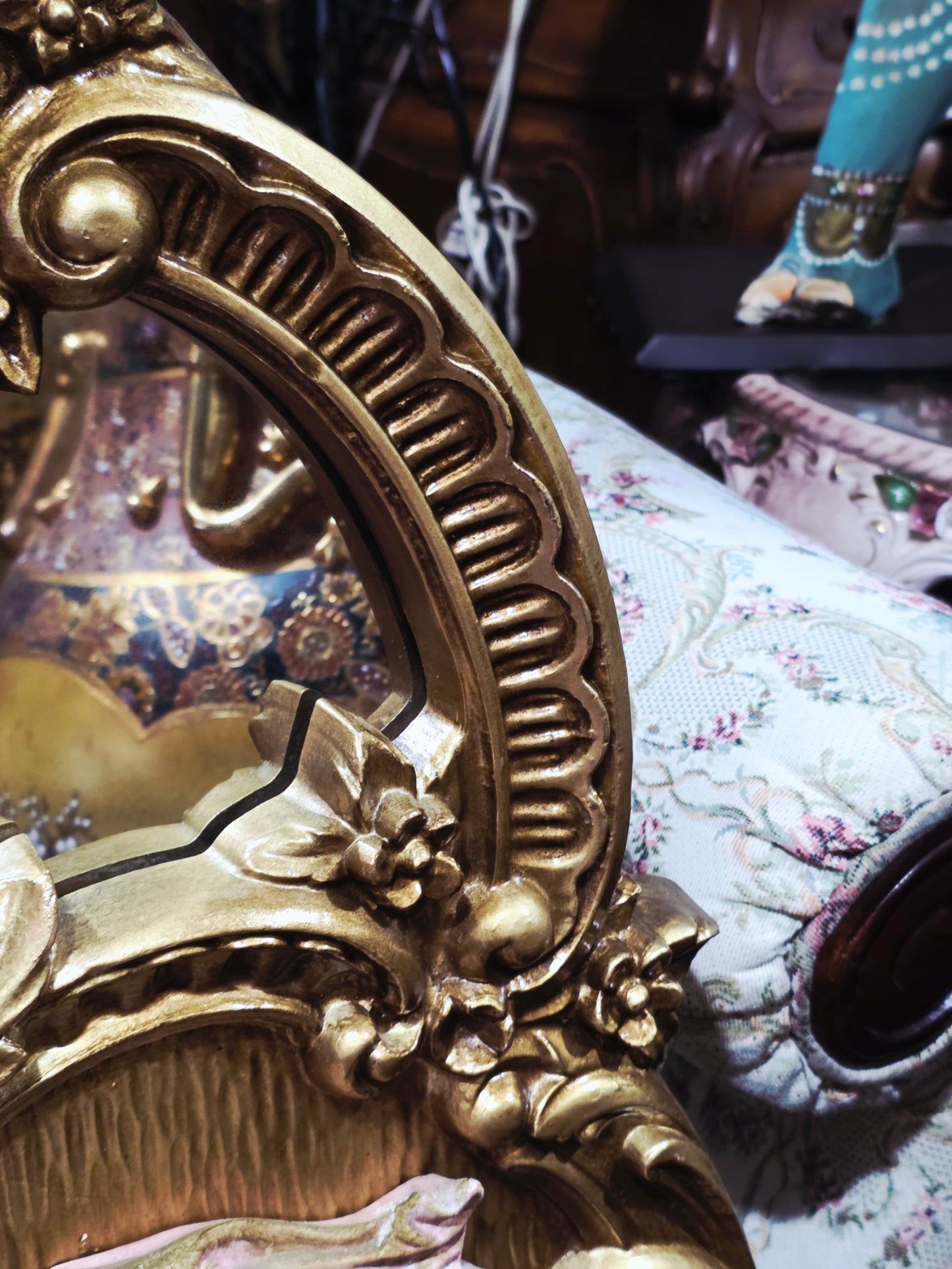 🩷Espejo Rococo Con Decoración de Romeo Y Julieta🩷