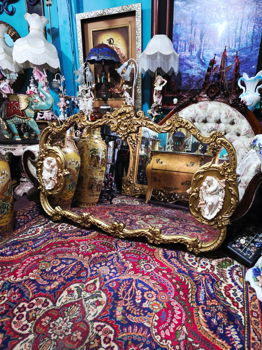 🩷Espejo Rococo Con Decoración de Romeo Y Julieta🩷