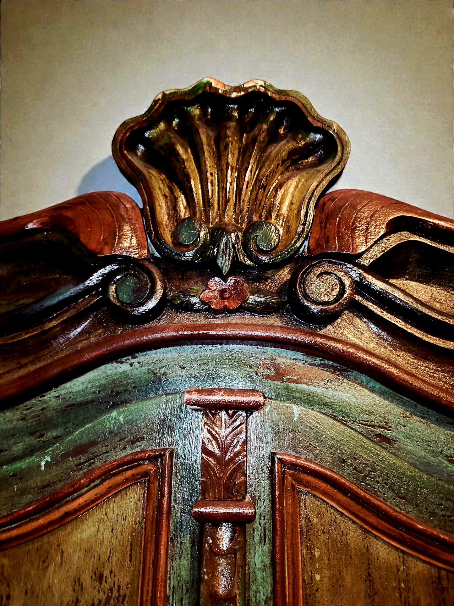 🌸 Polychrome Two-Door Wardrobe – Circa 1898, 127 Years of History 🎨