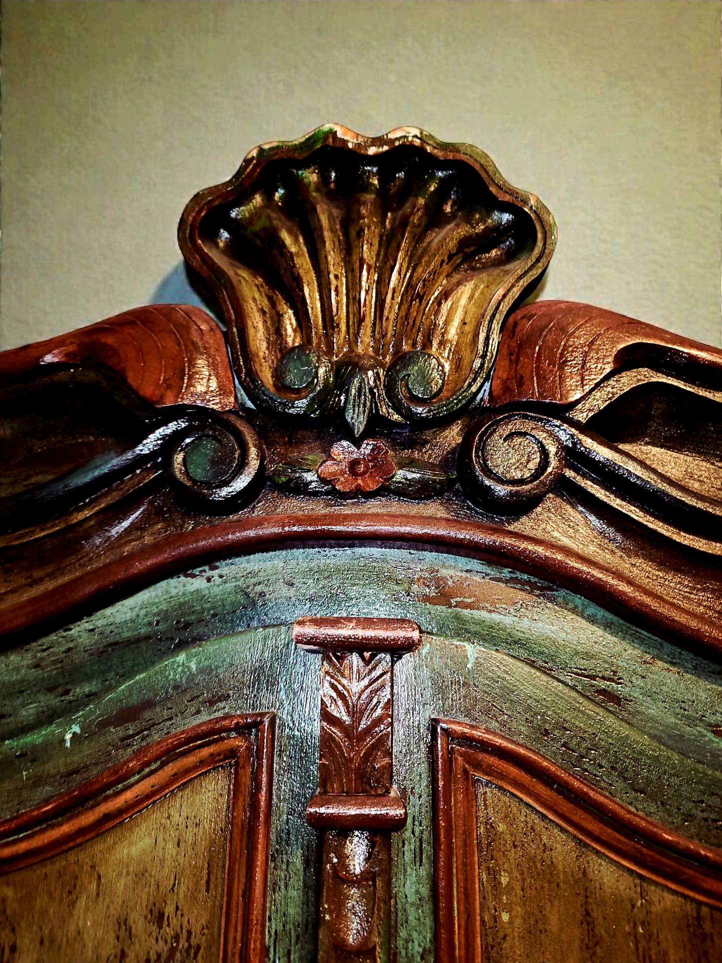 🌸 Polychrome Two-Door Wardrobe – Circa 1898, 127 Years of History 🎨