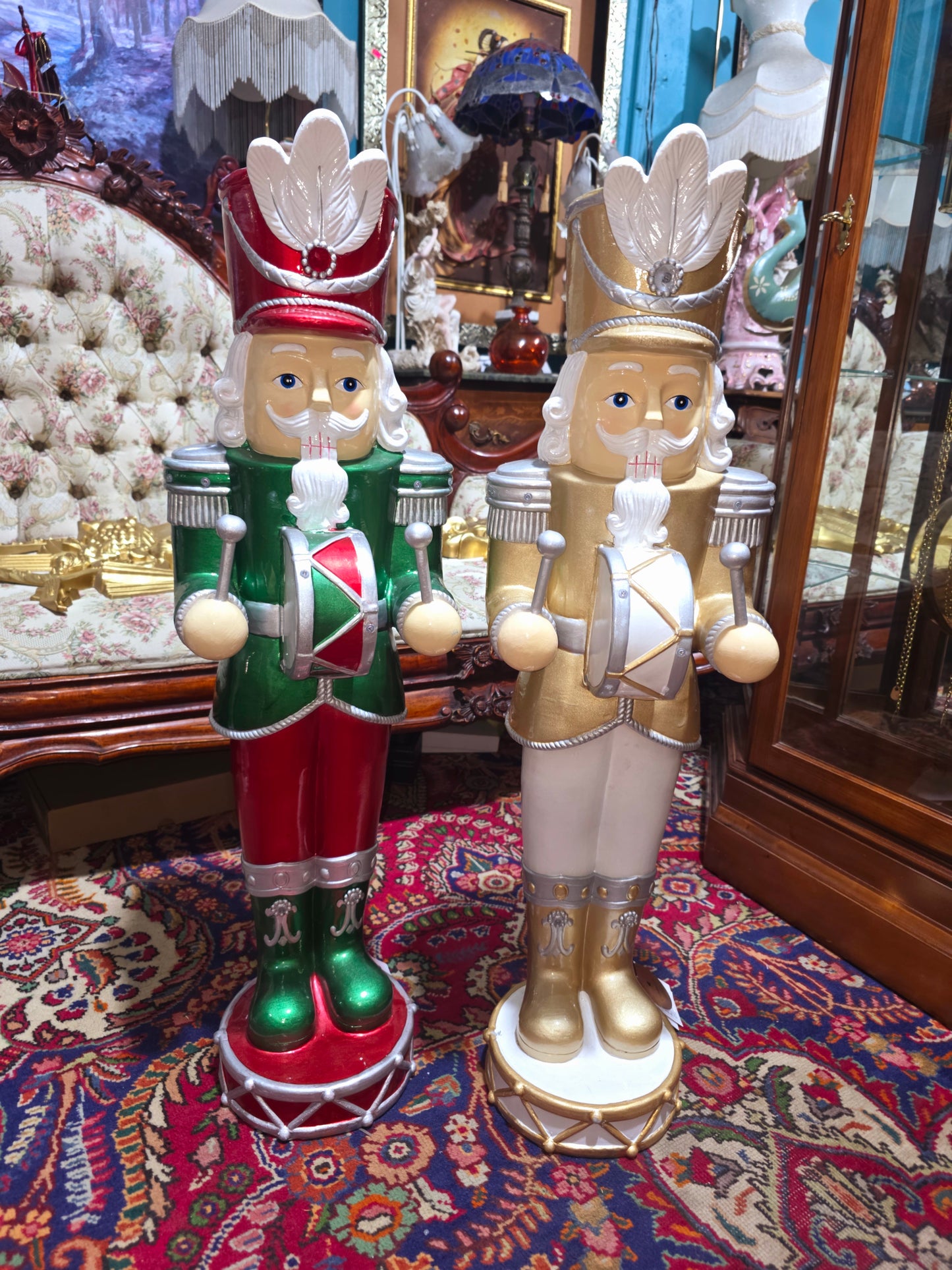 🎄❄️🎄 Imperial Christmas Nutcrackers – Monumental Duo with LED Lights 🎄❄️🎅