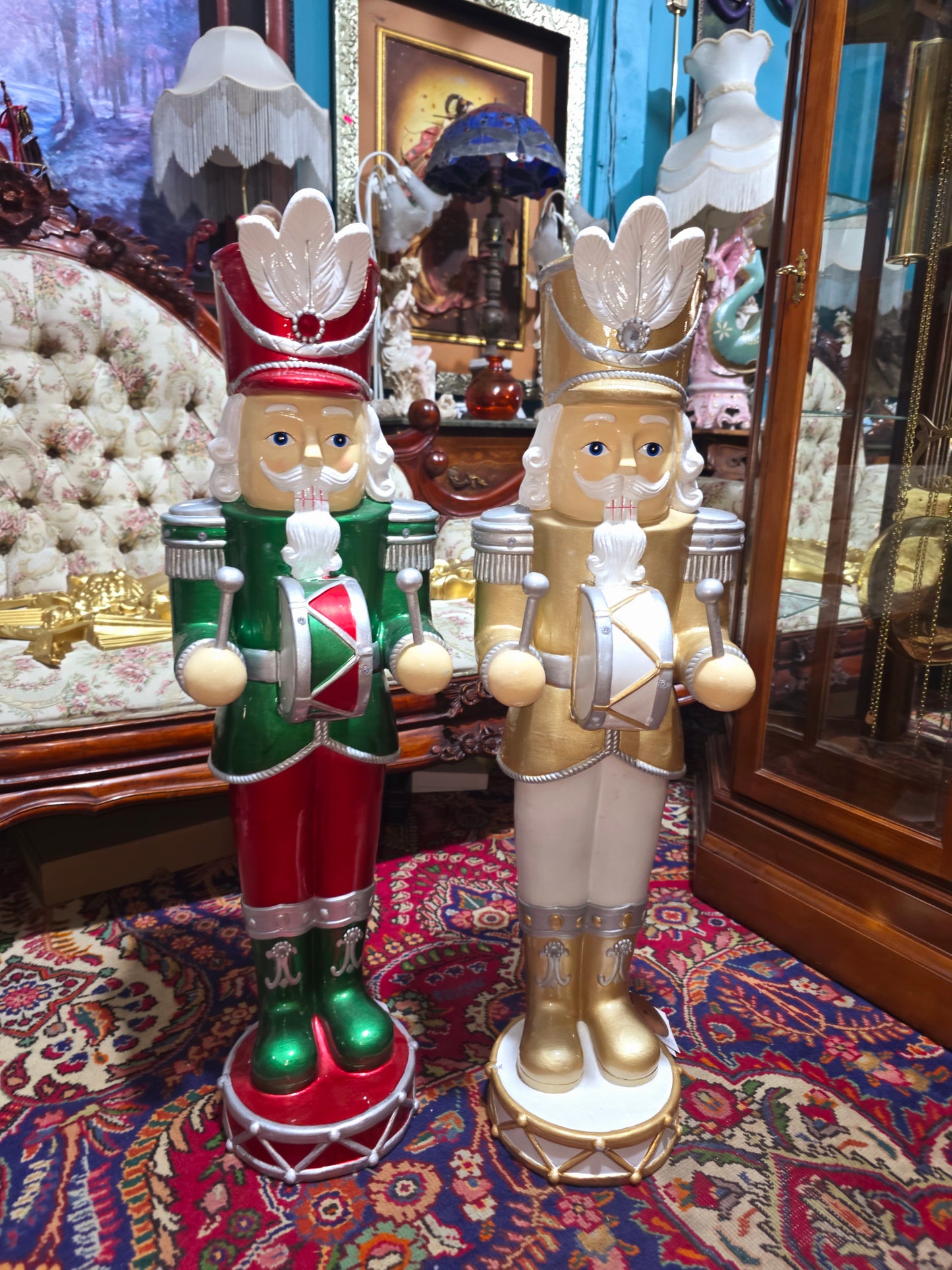 🎄❄️🎄 Imperial Christmas Nutcrackers – Monumental Duo with LED Lights 🎄❄️🎅