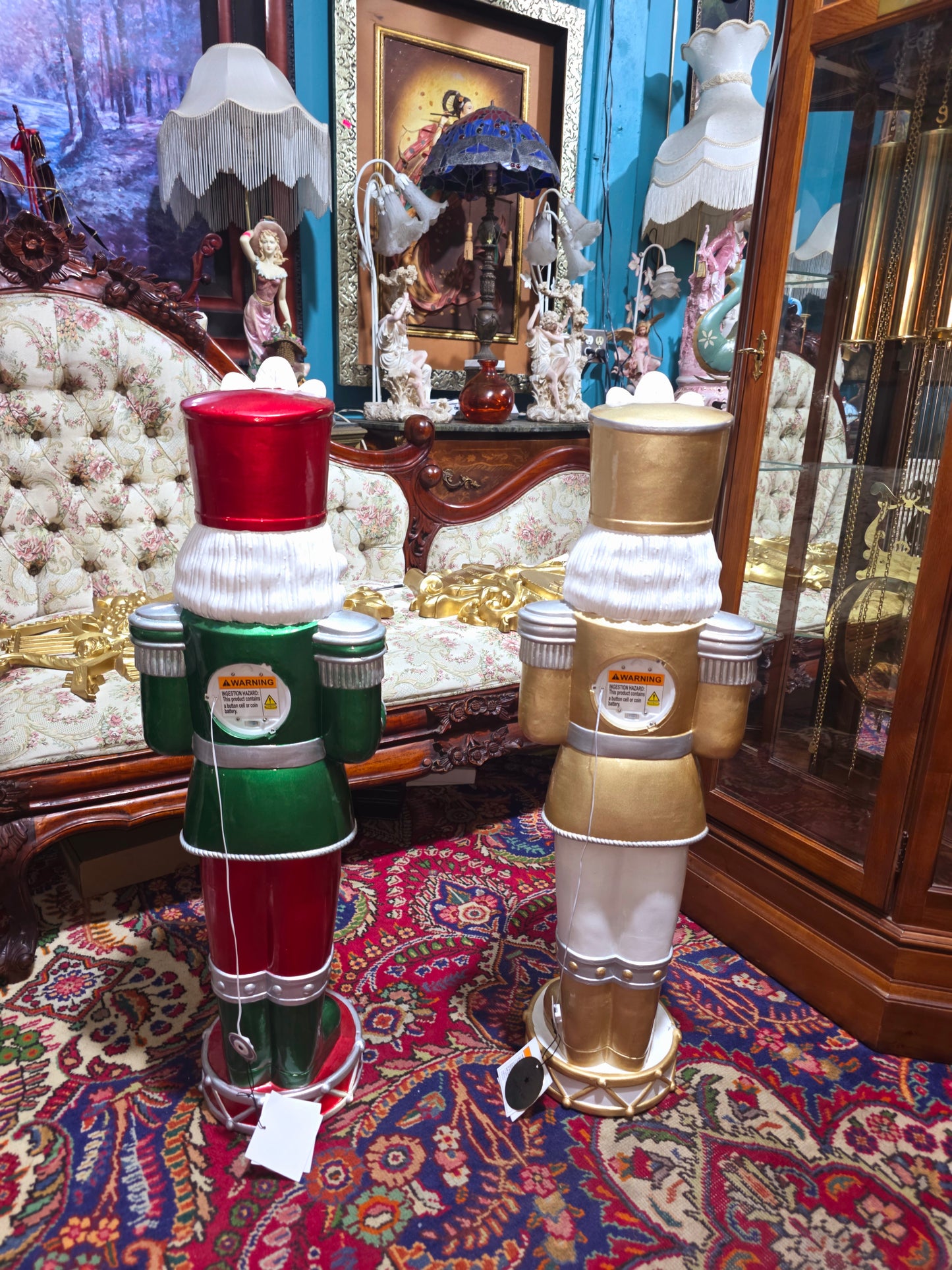 🎄❄️🎄 Imperial Christmas Nutcrackers – Monumental Duo with LED Lights 🎄❄️🎅