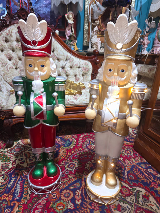 🎄❄️🎄 Imperial Christmas Nutcrackers – Monumental Duo with LED Lights 🎄❄️🎅