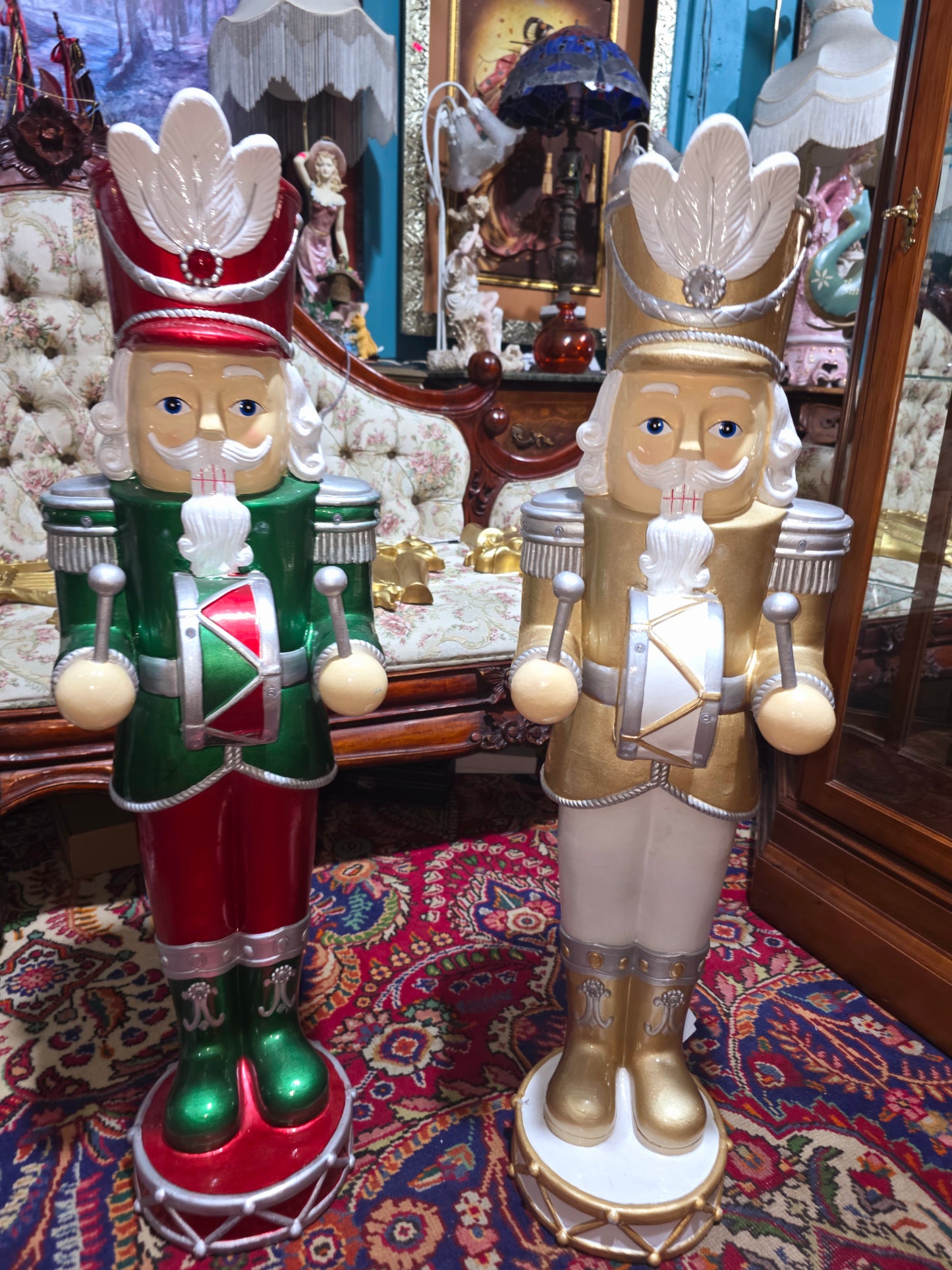 🎄❄️🎄 Imperial Christmas Nutcrackers – Monumental Duo with LED Lights 🎄❄️🎅