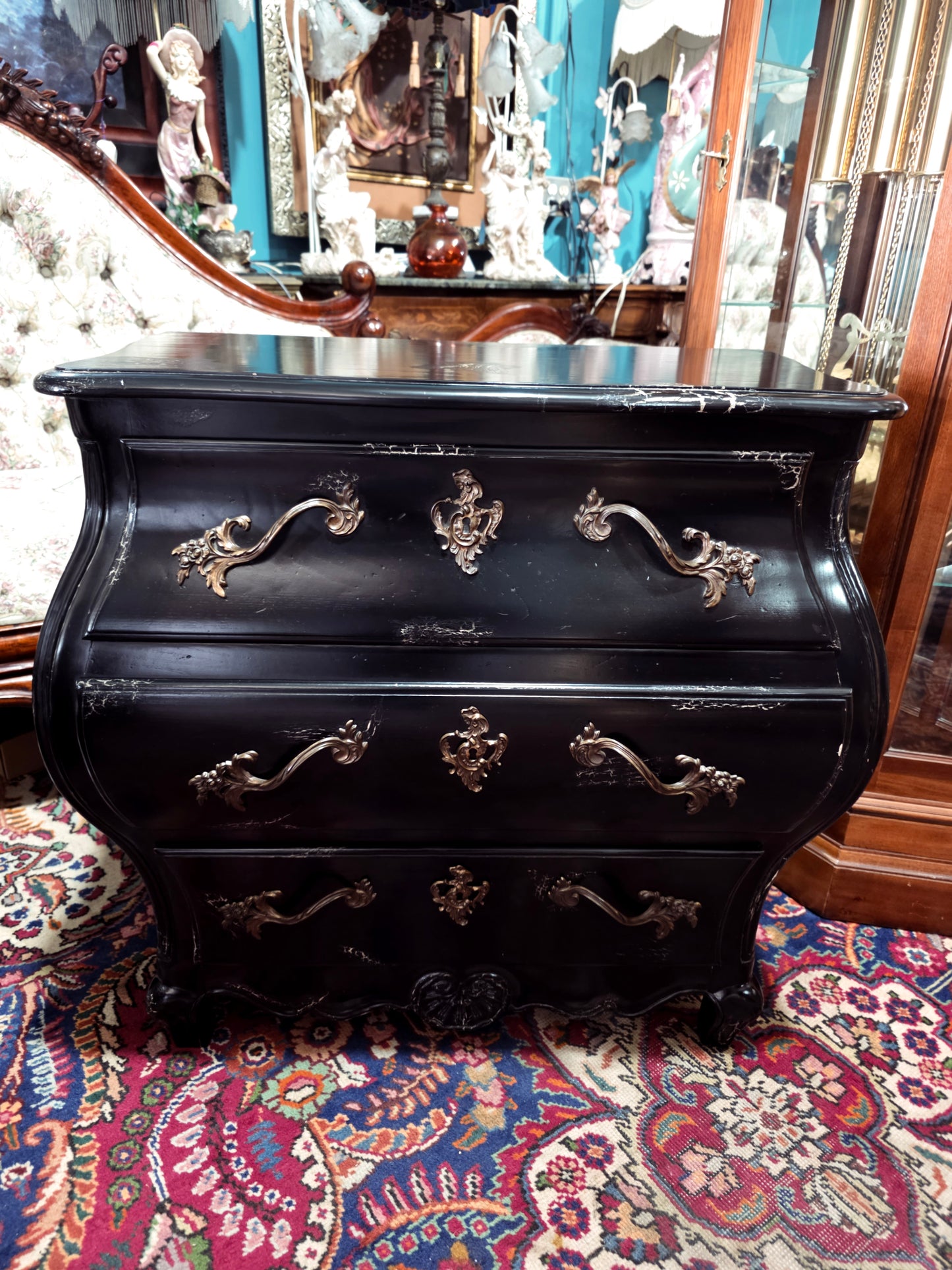 🌿Pair of Louis XV style Bombay chairs by Baker Furniture 🇫🇷🖤🌿