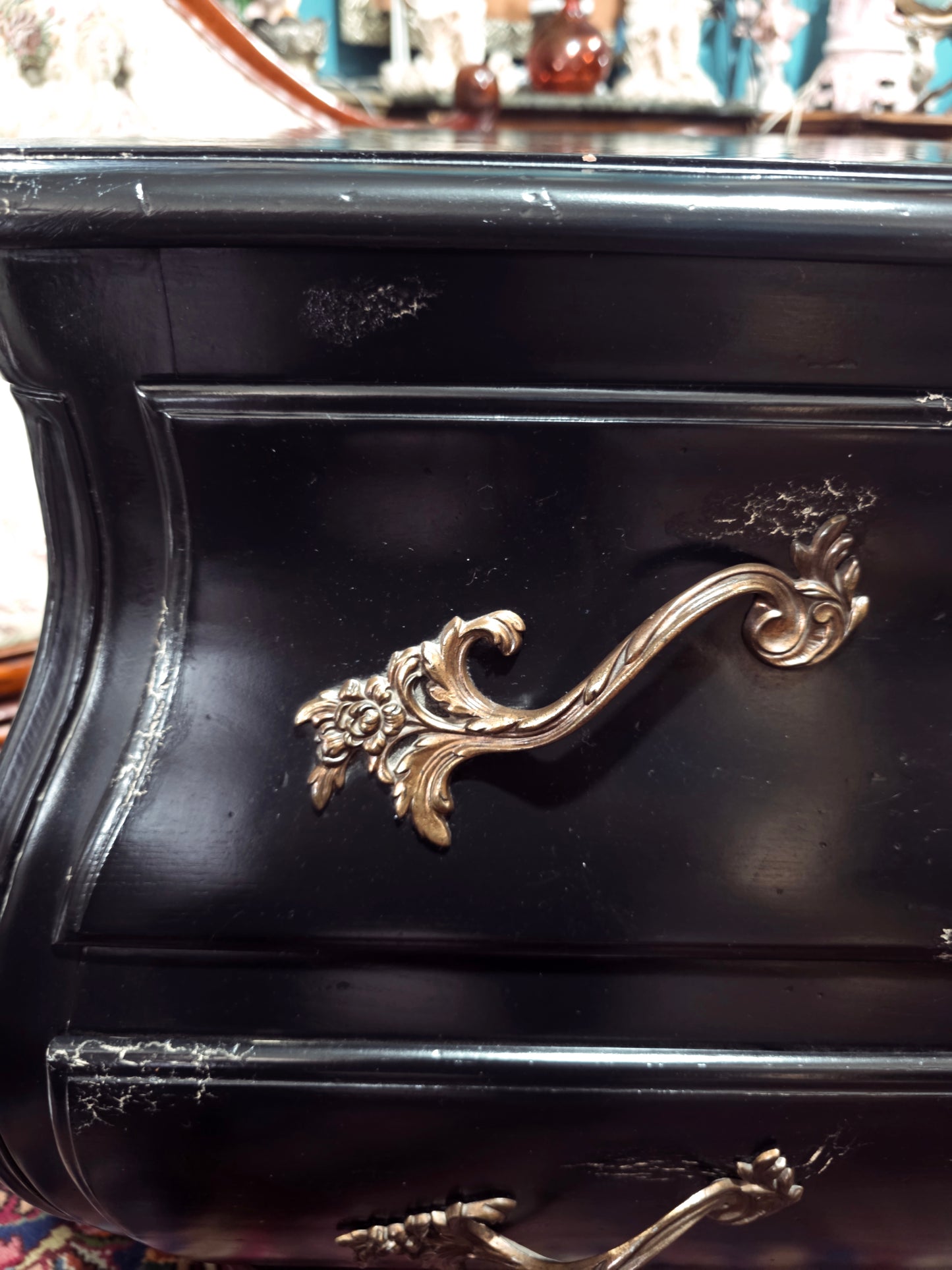 🌿Pair of Louis XV style Bombay chairs by Baker Furniture 🇫🇷🖤🌿