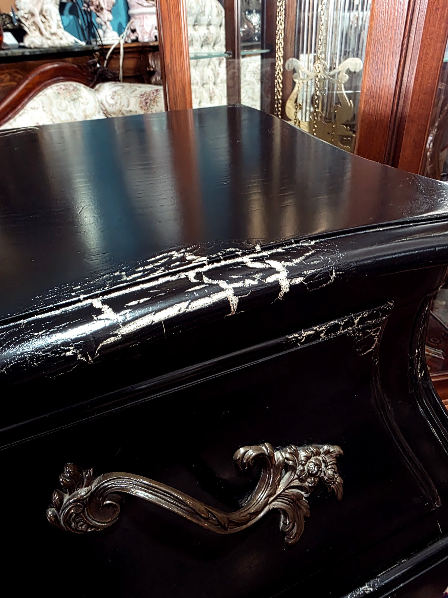 🌿Pair of Louis XV style Bombay chairs by Baker Furniture 🇫🇷🖤🌿