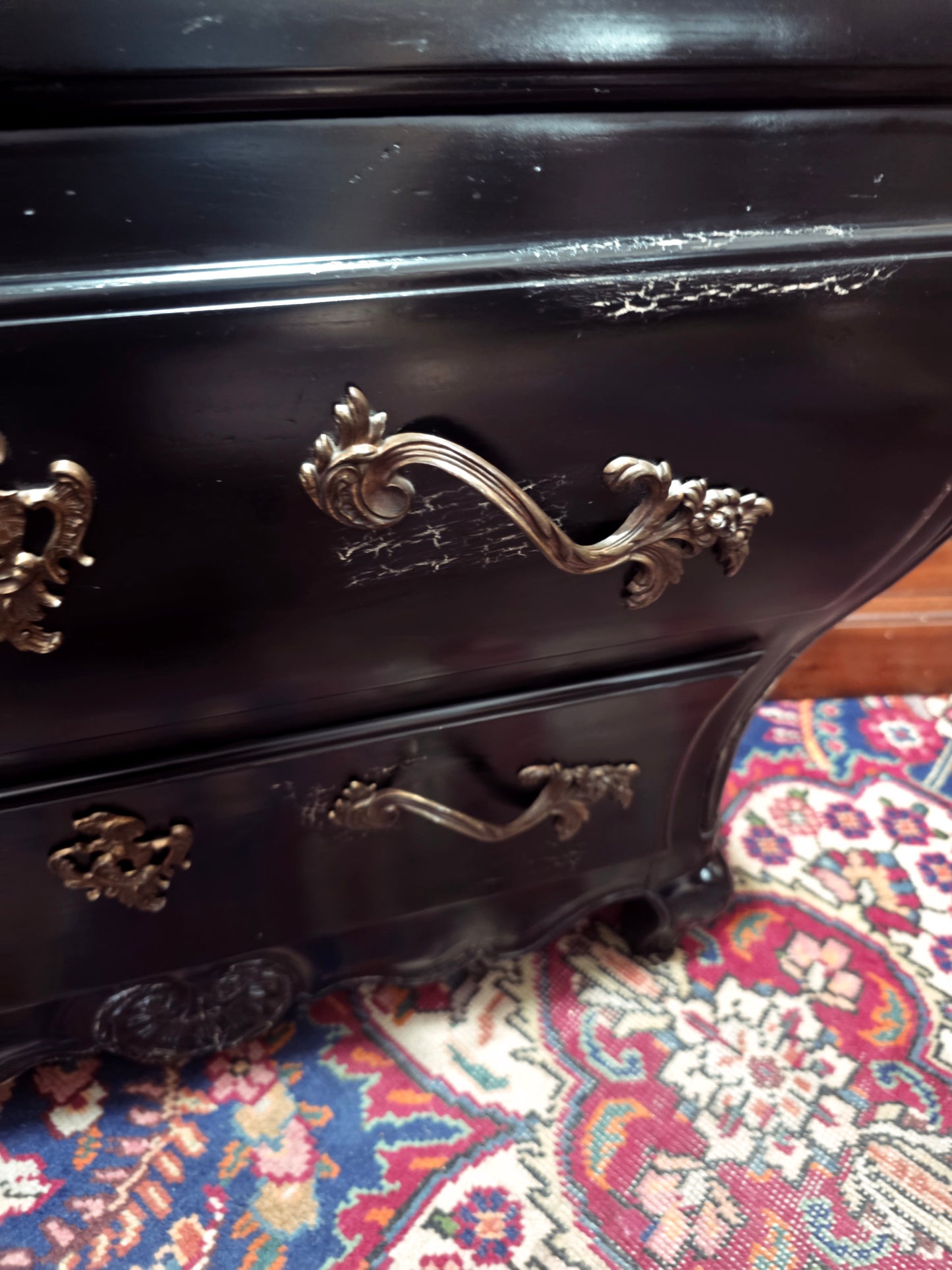 🌿Pair of Louis XV style Bombay chairs by Baker Furniture 🇫🇷🖤🌿