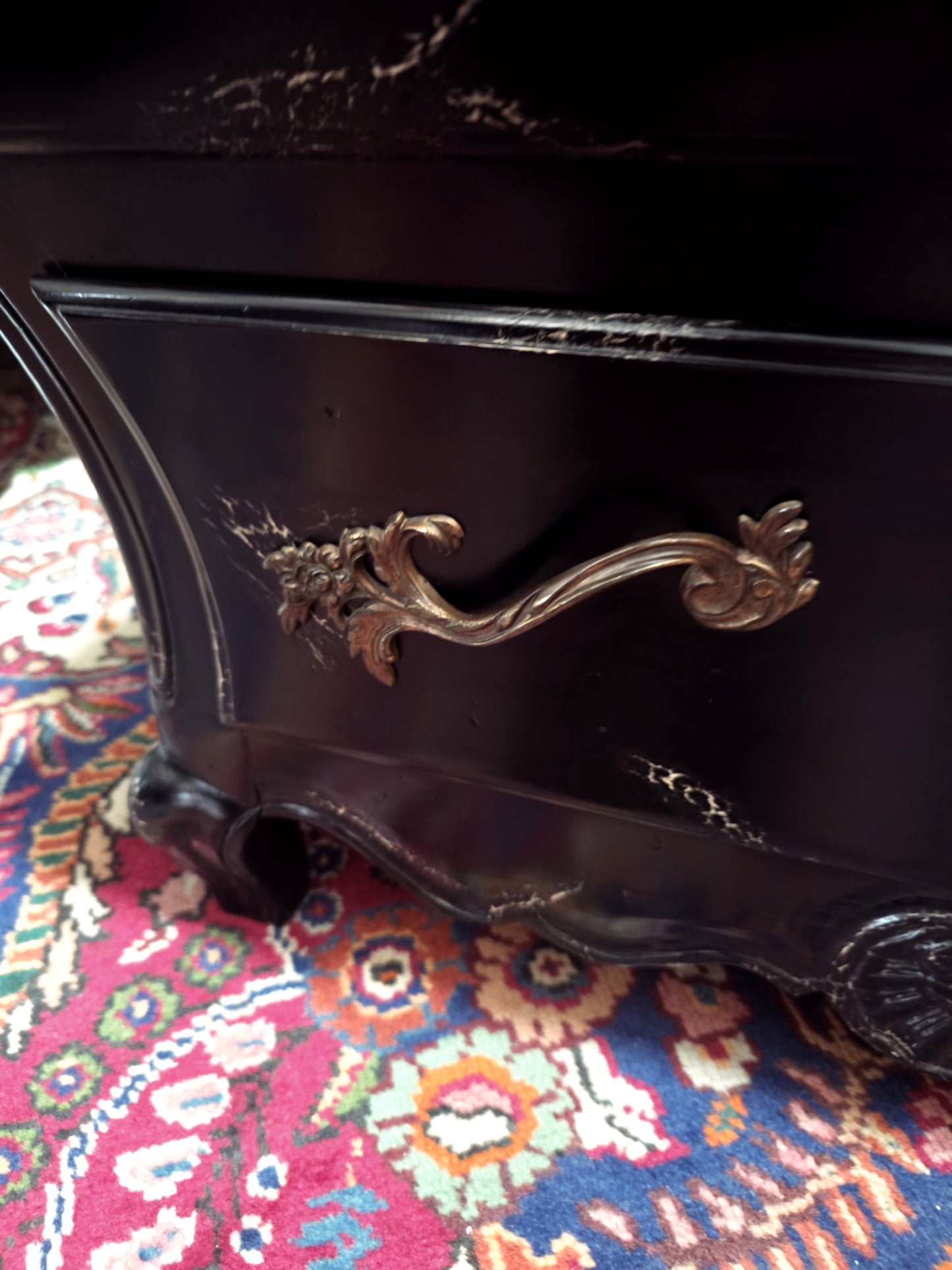 🌿Pair of Louis XV style Bombay chairs by Baker Furniture 🇫🇷🖤🌿