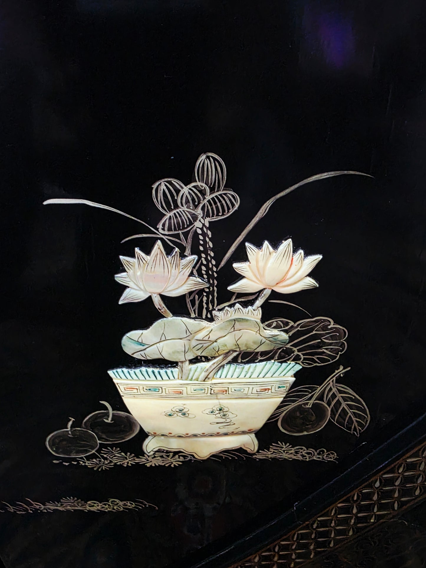 Mid-Century Style Chinese Round 4-Panel Screen✨