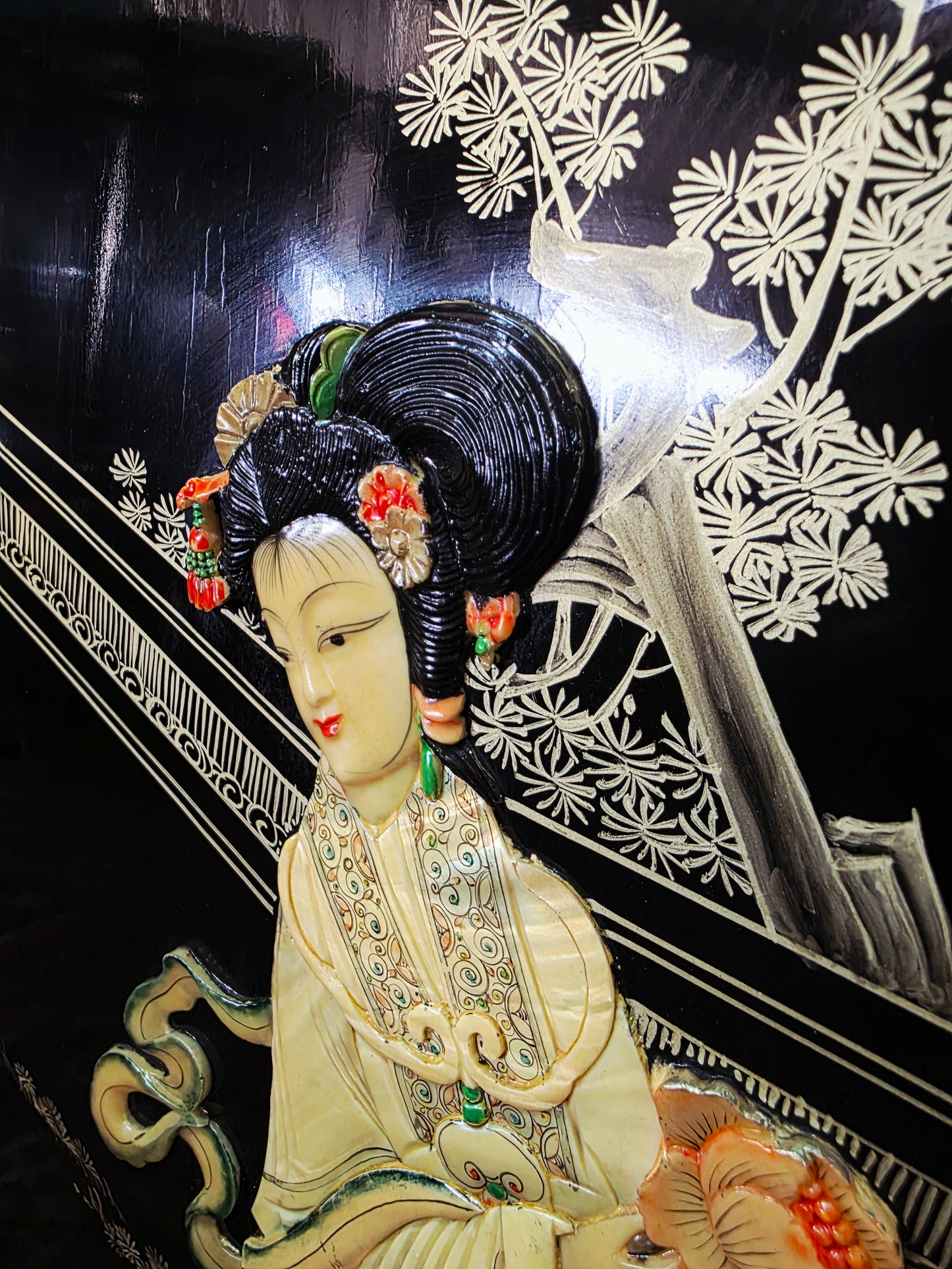 Mid-Century Style Chinese Round 4-Panel Screen✨