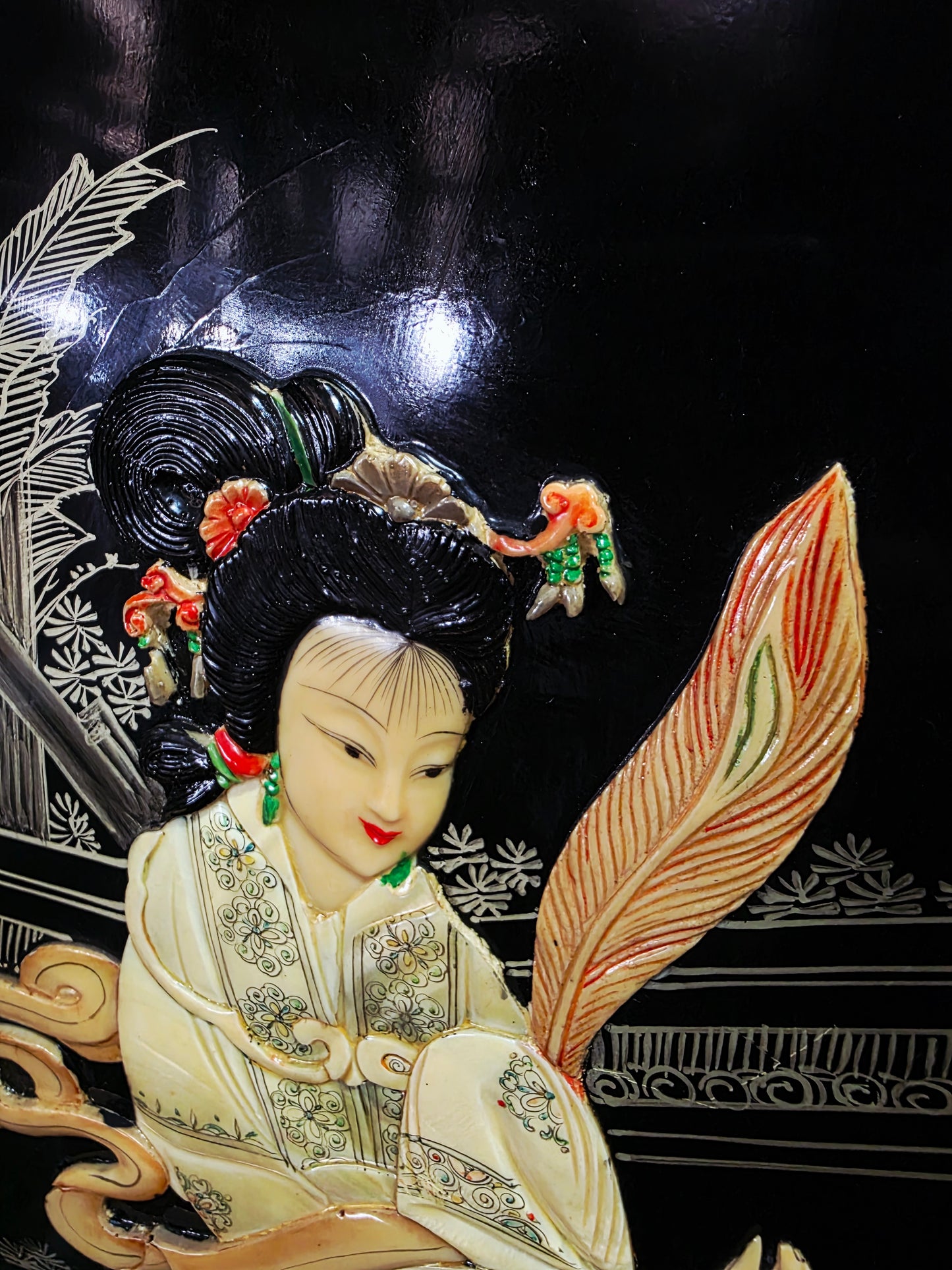 Mid-Century Style Chinese Round 4-Panel Screen✨