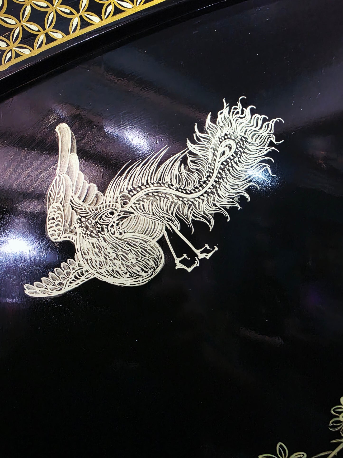 Mid-Century Style Chinese Round 4-Panel Screen✨