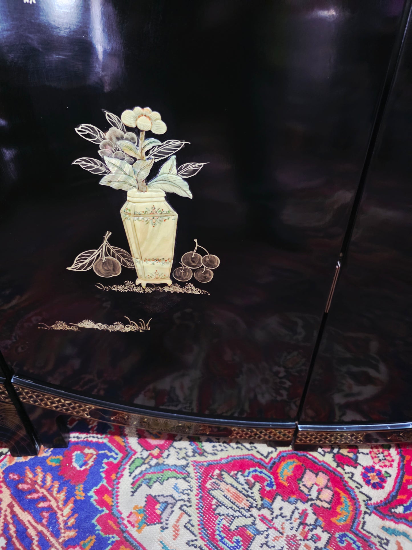 Mid-Century Style Chinese Round 4-Panel Screen✨