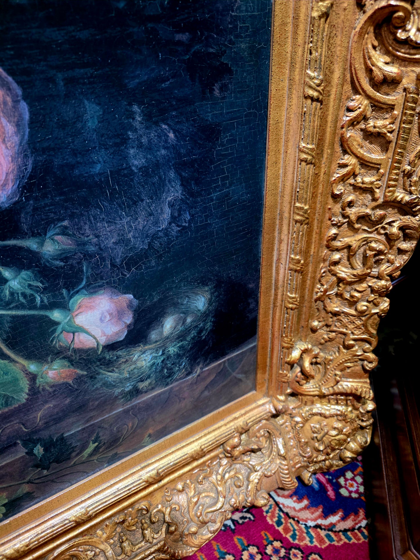 🎨 Obra Floral Pintada a Mano – Elegancia Firmada - artista Cornelis Van Spaendonck 1824🎨✨🎨