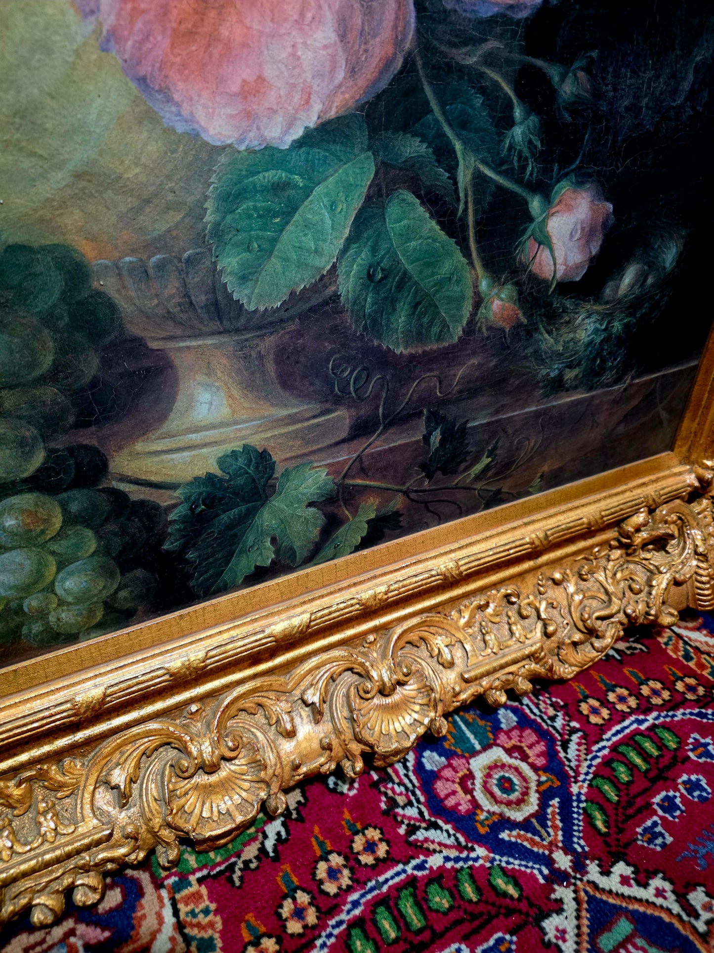 🎨 Obra Floral Pintada a Mano – Elegancia Firmada - artista Cornelis Van Spaendonck 1824🎨✨🎨