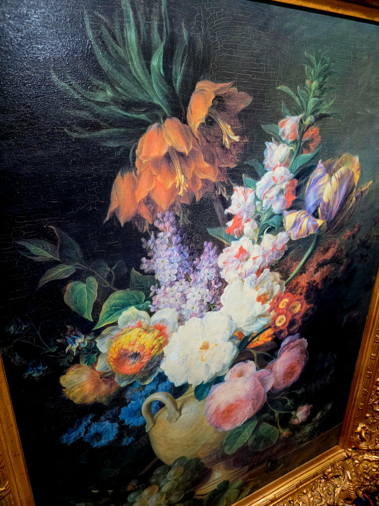 🎨 Obra Floral Pintada a Mano – Elegancia Firmada - artista Cornelis Van Spaendonck 1824🎨✨🎨